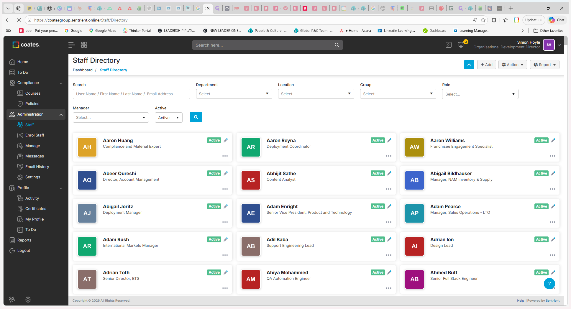 Step #3: Select Bulk Send New Staff Email Accounts.