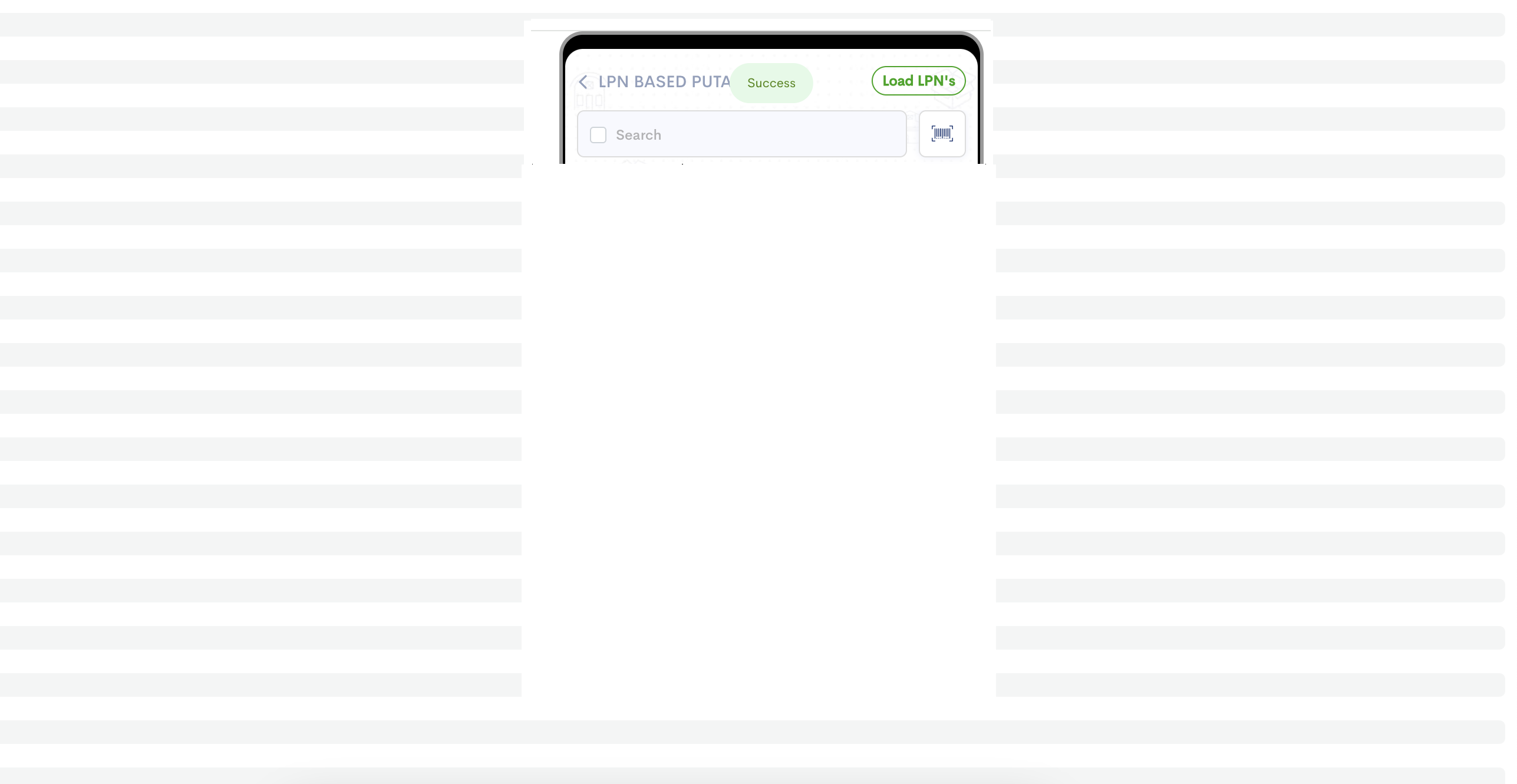 Step #47: At successful message the LPNs are added in stock