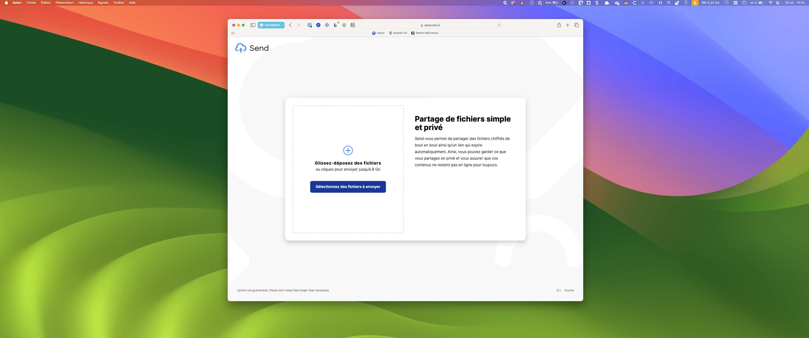 Step #2: Cliquez sur "Sélectionnez des fichiers à envoyer"