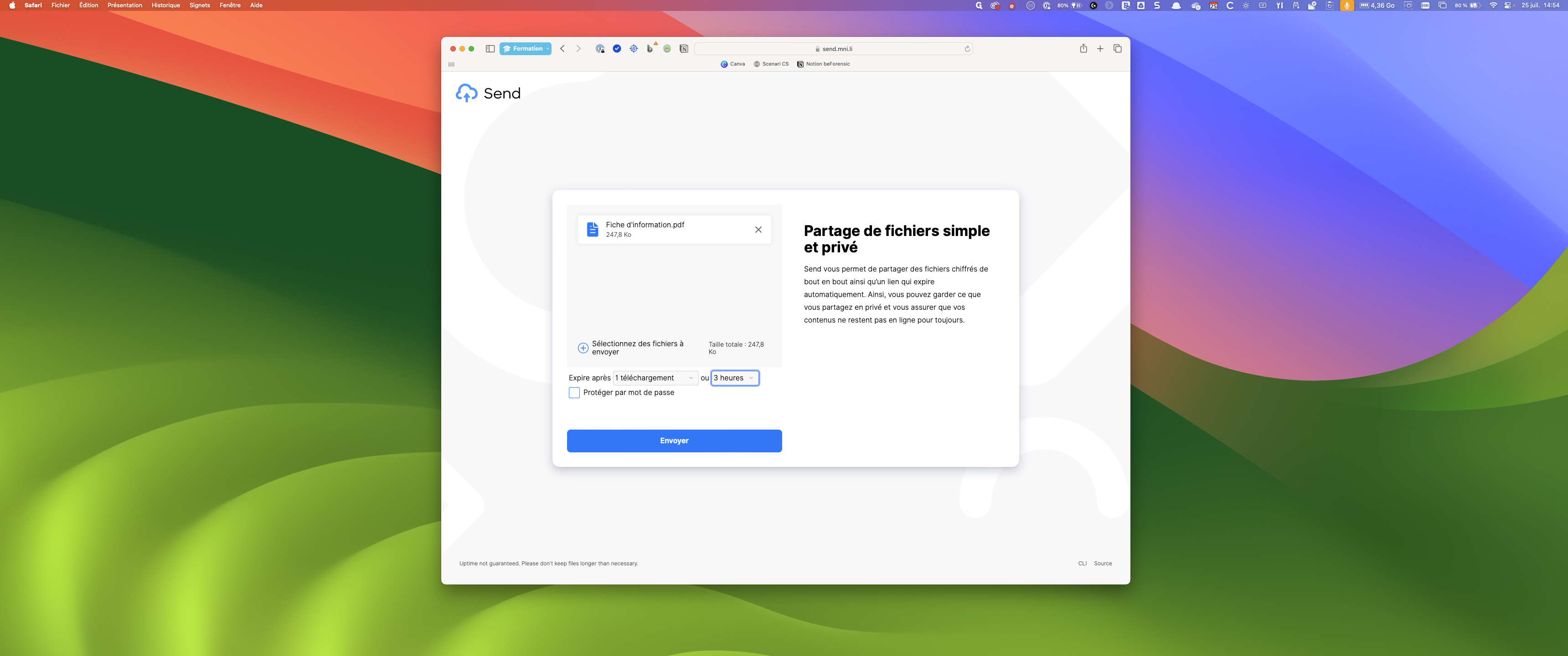 Step #6: Cliquez sur "Protéger par mot de passe"