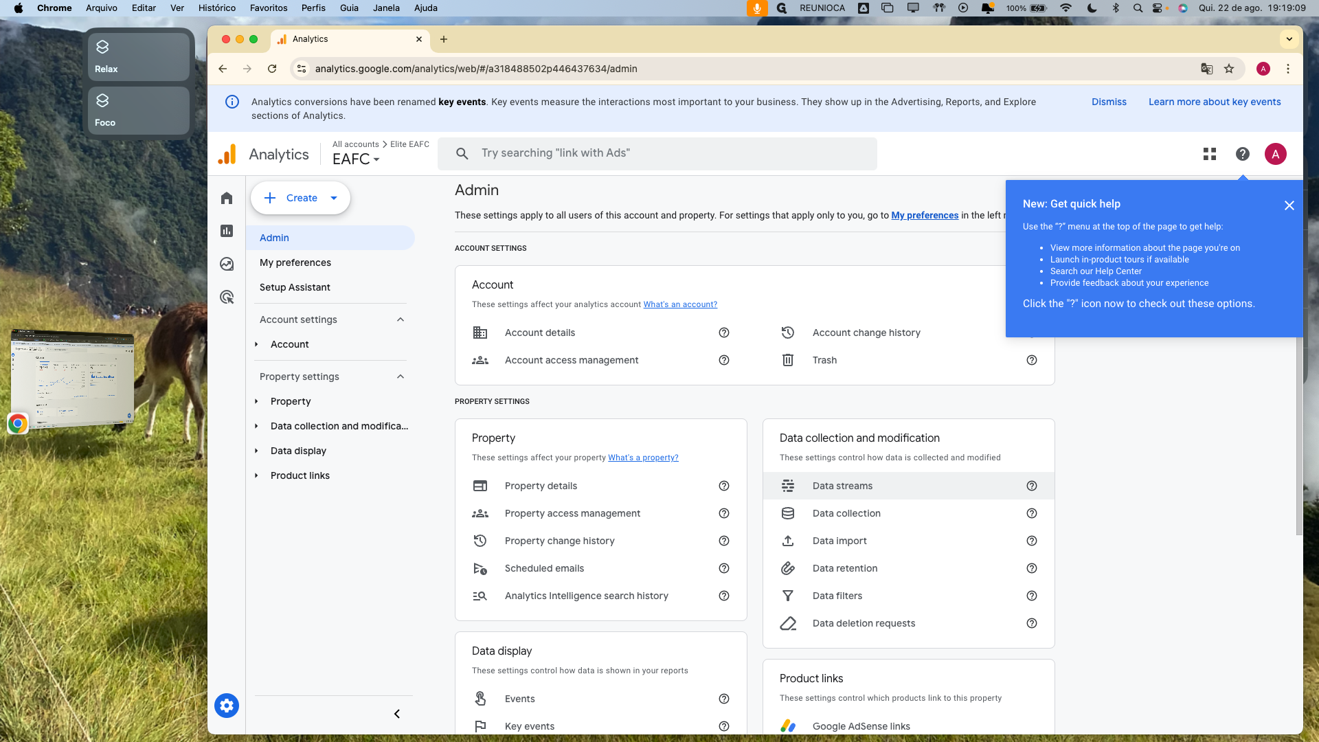 Step #2: Click on "Data streams"