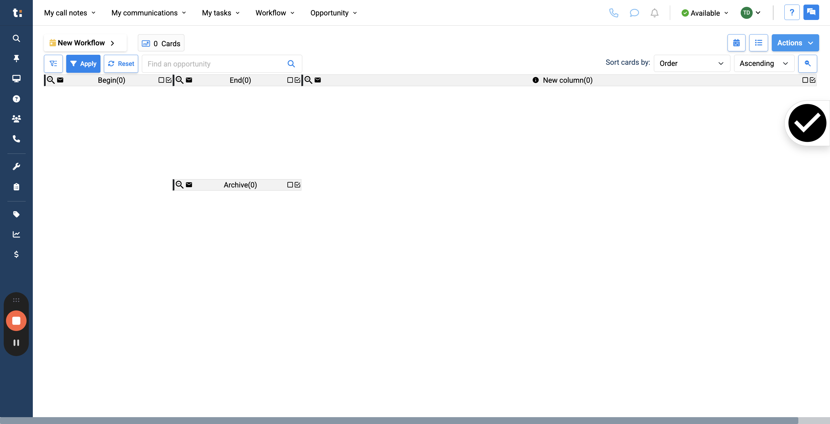 Step #14: To add sub-columns to the new column, go to Actions,