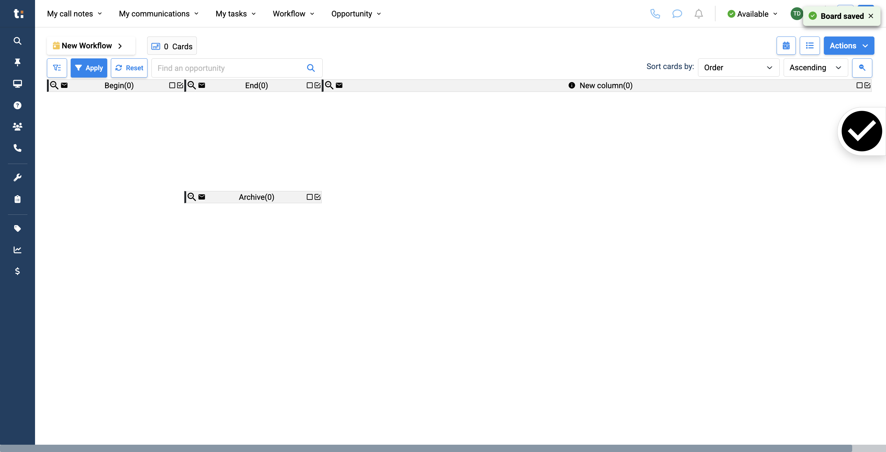 Step #13: The new column is longer than the others because I set its width to size four.