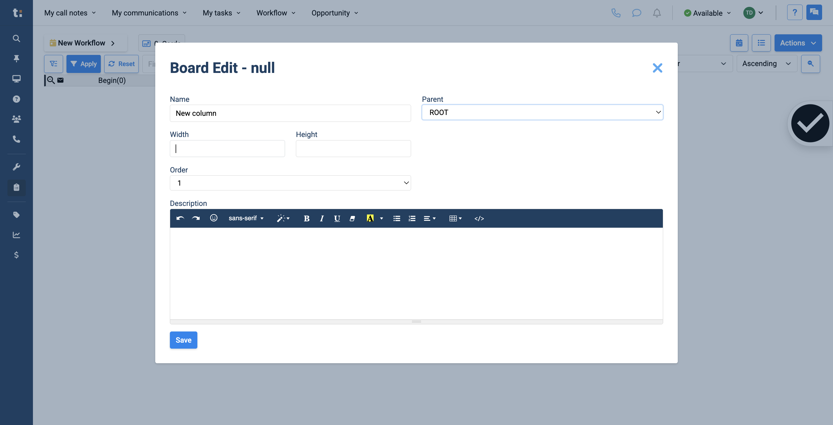 Step #7: Choose the width and height.