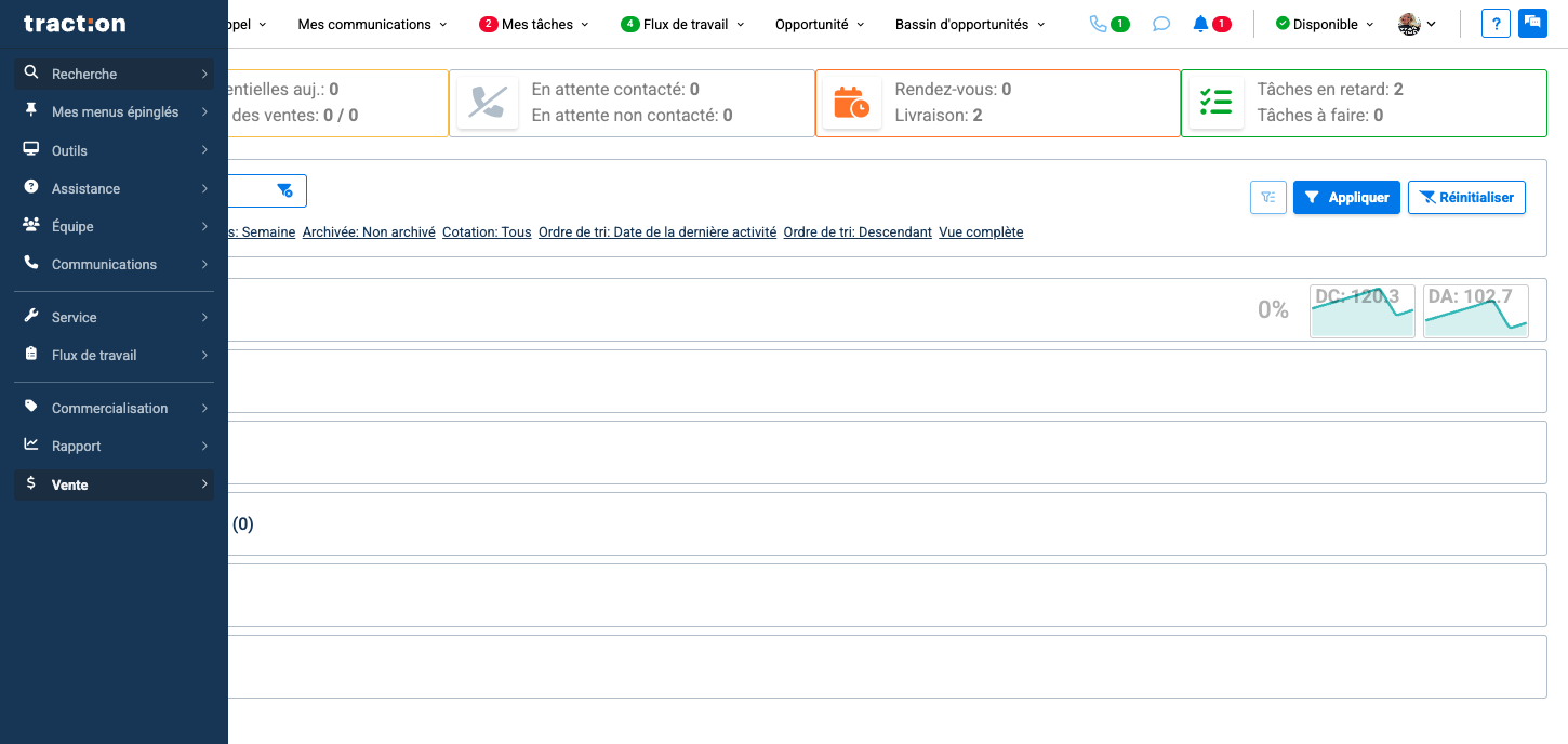 Step #1: Tout d'abord, rechercher votre client en utilisant l'onglet "Recherche" dans le menu de gauche
