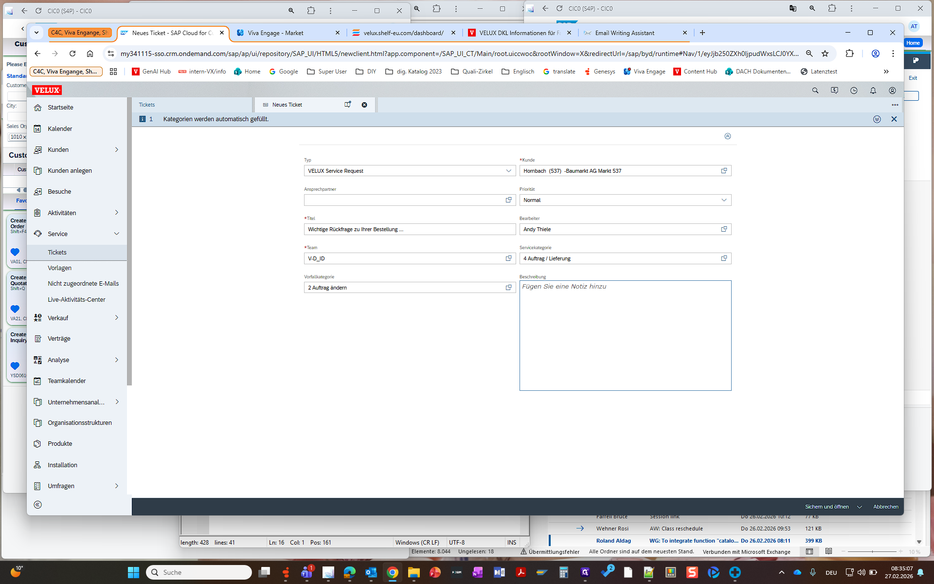 Step #5: Felder füllen...