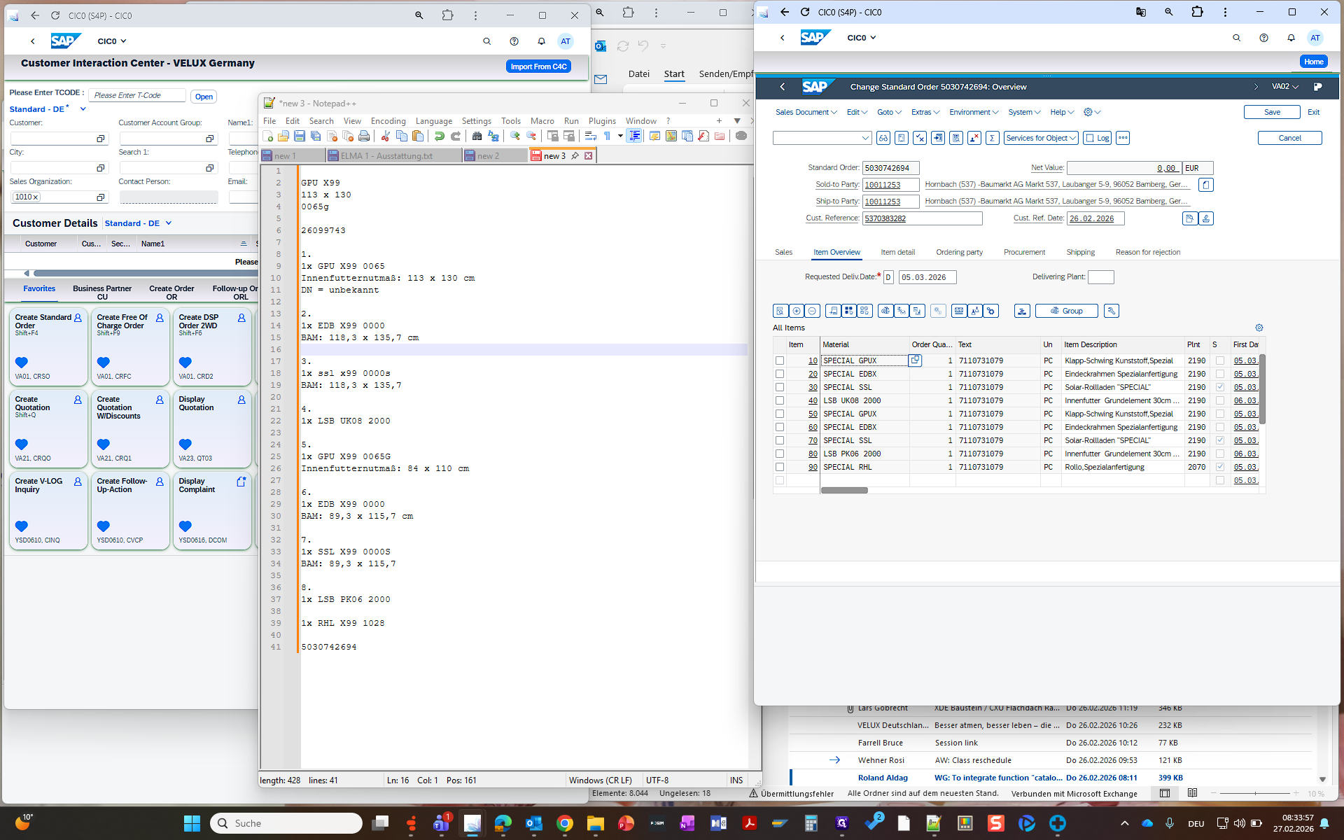 Step #1: Auftragsübersicht