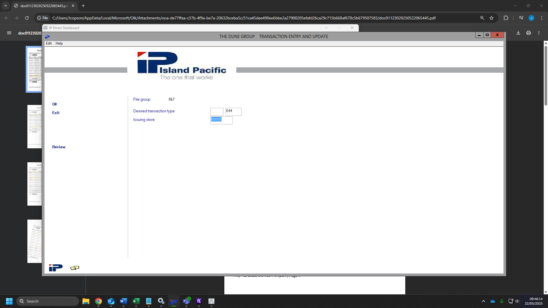 Step #22: In the issuing store box we will type "11600" and press enter.