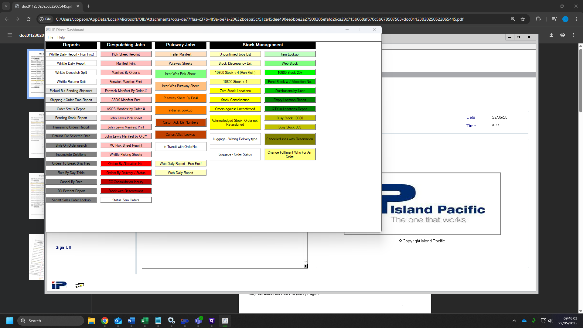 Step #16: Head back to IP once you have all of your distributions in order. 