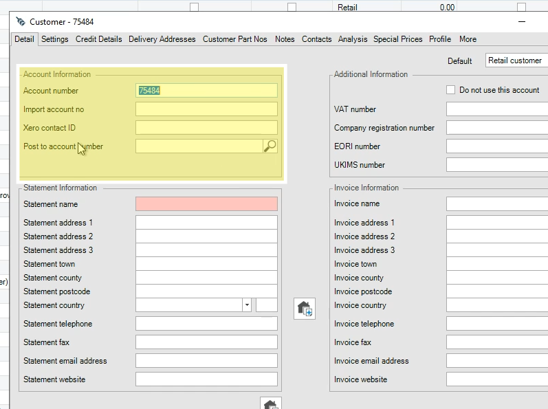 Step #3: Account Info is managed by OrderWise