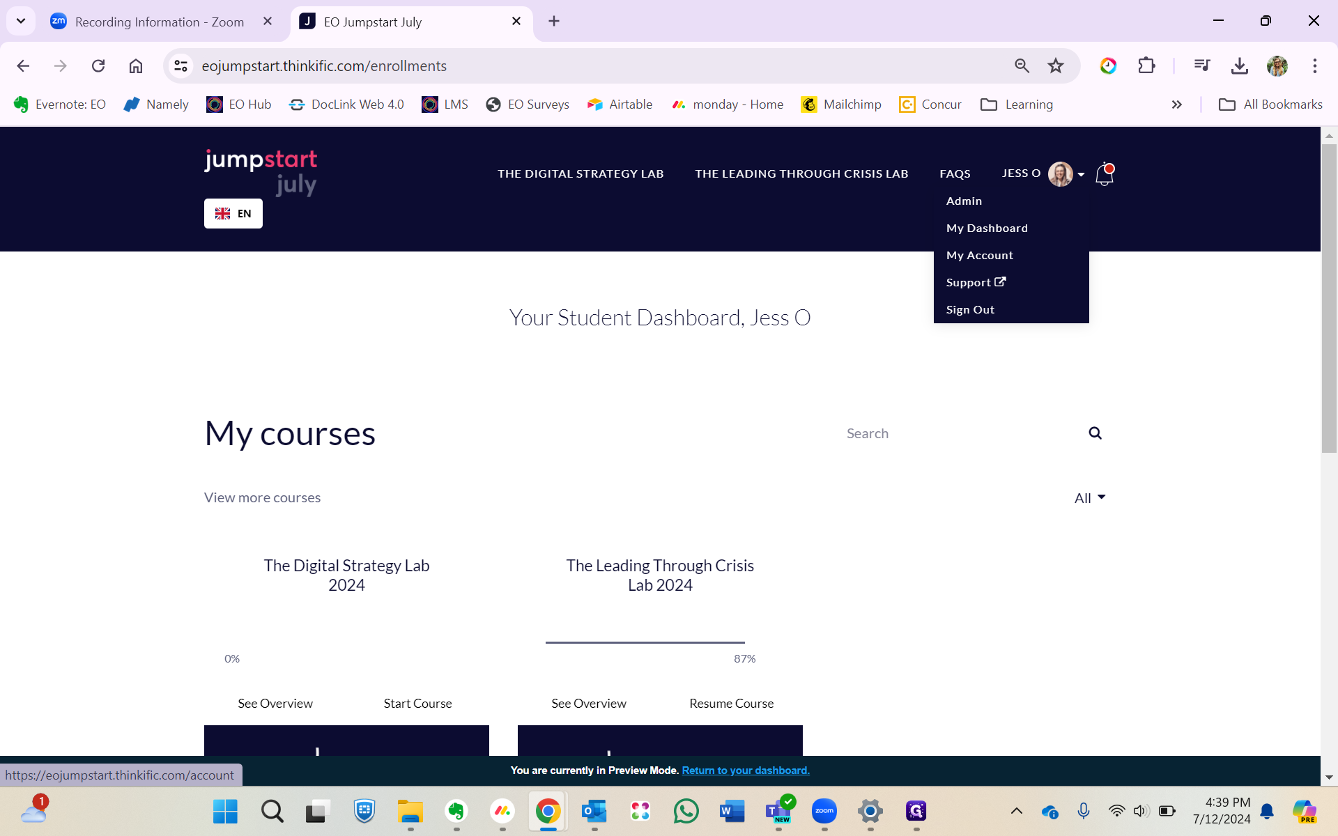 Step #2: Click on "My Account"