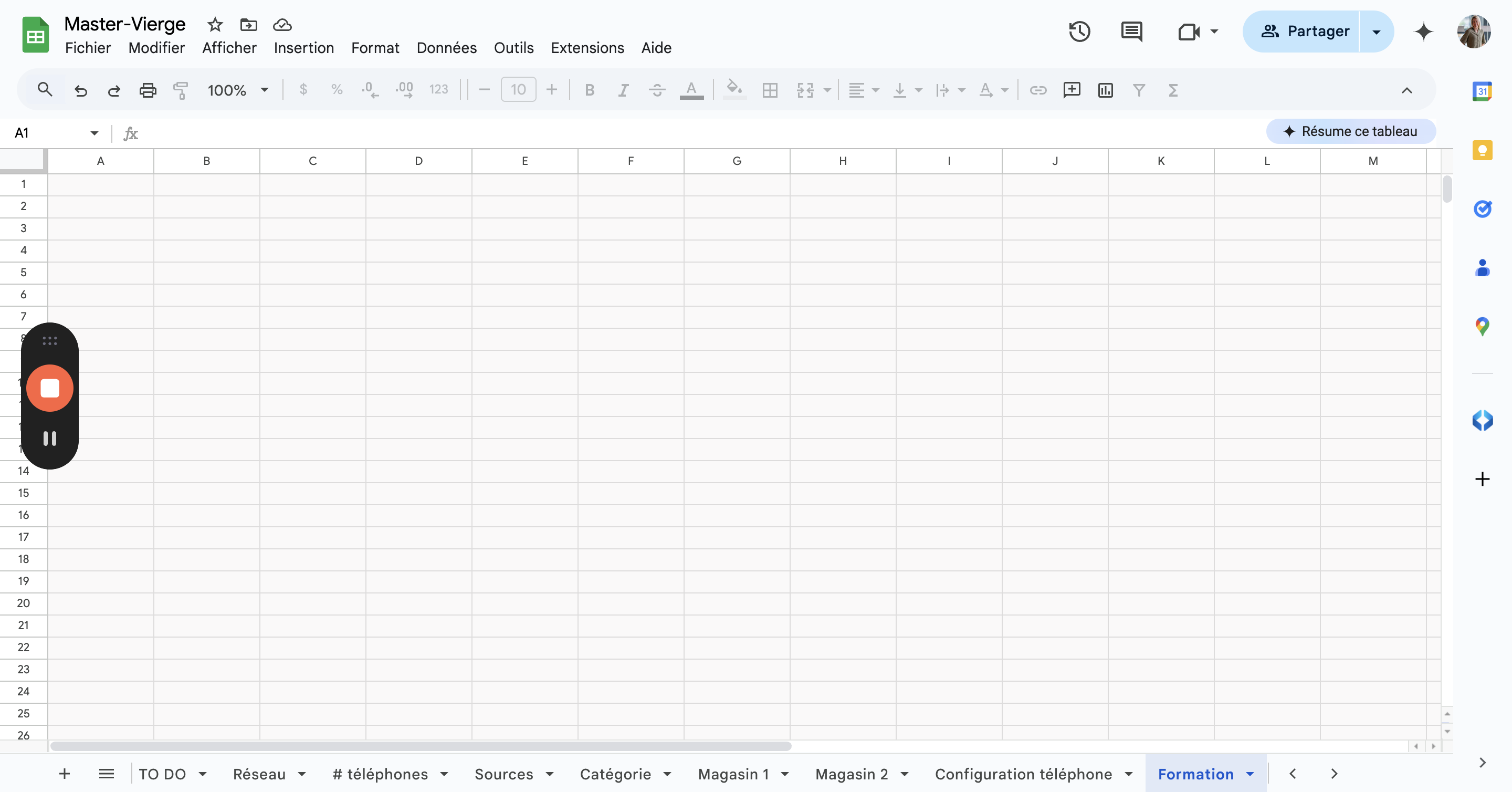 Step #15: Cliquez sur "Formation" pour bâtir votre horaire de formation