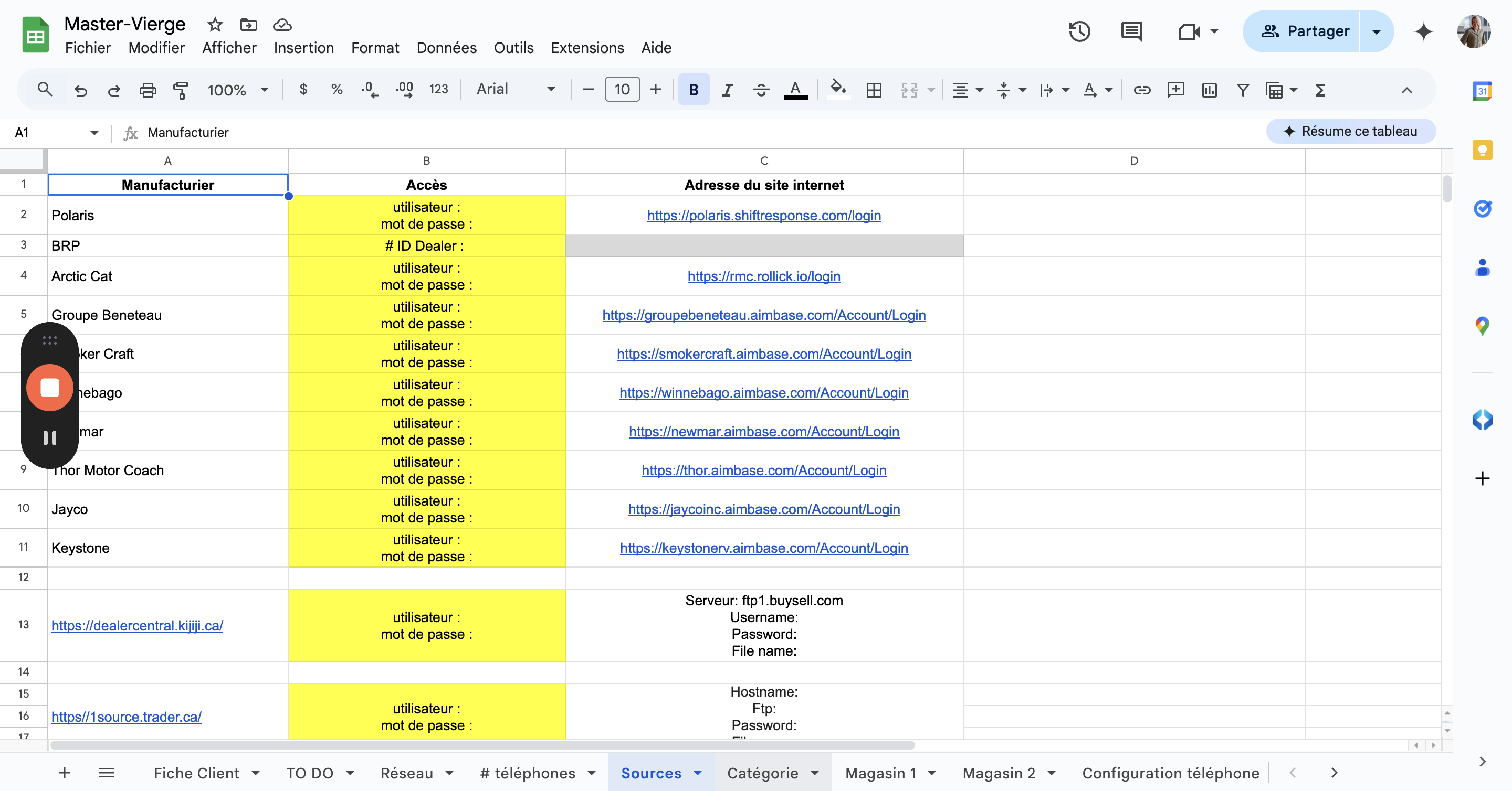 Step #11: Cliquez sur "Catégorie" pour choisir les catégories du DMS