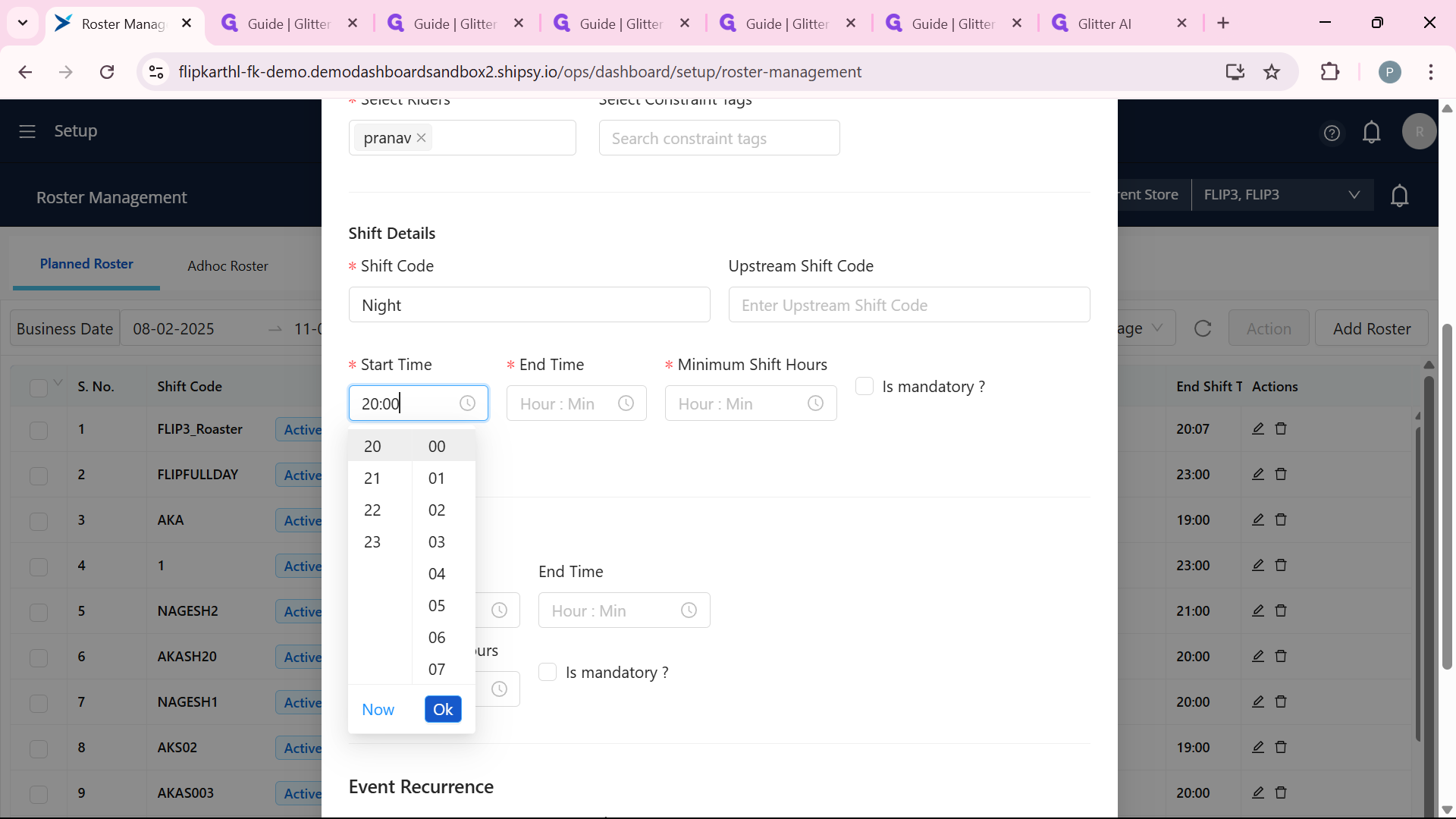 Step #12: Click on "Ok" After selects the time