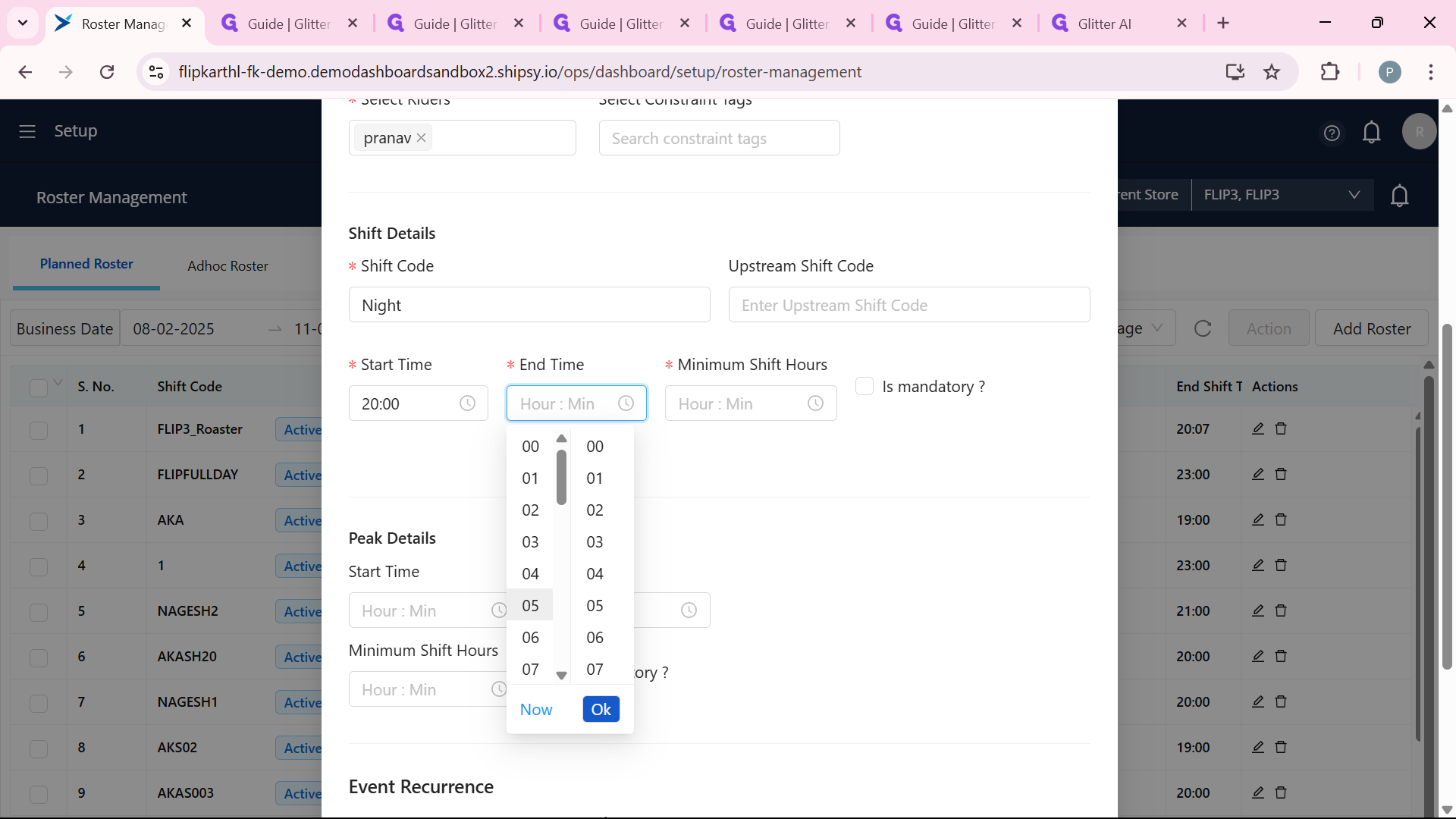 Step #14: Select the time.