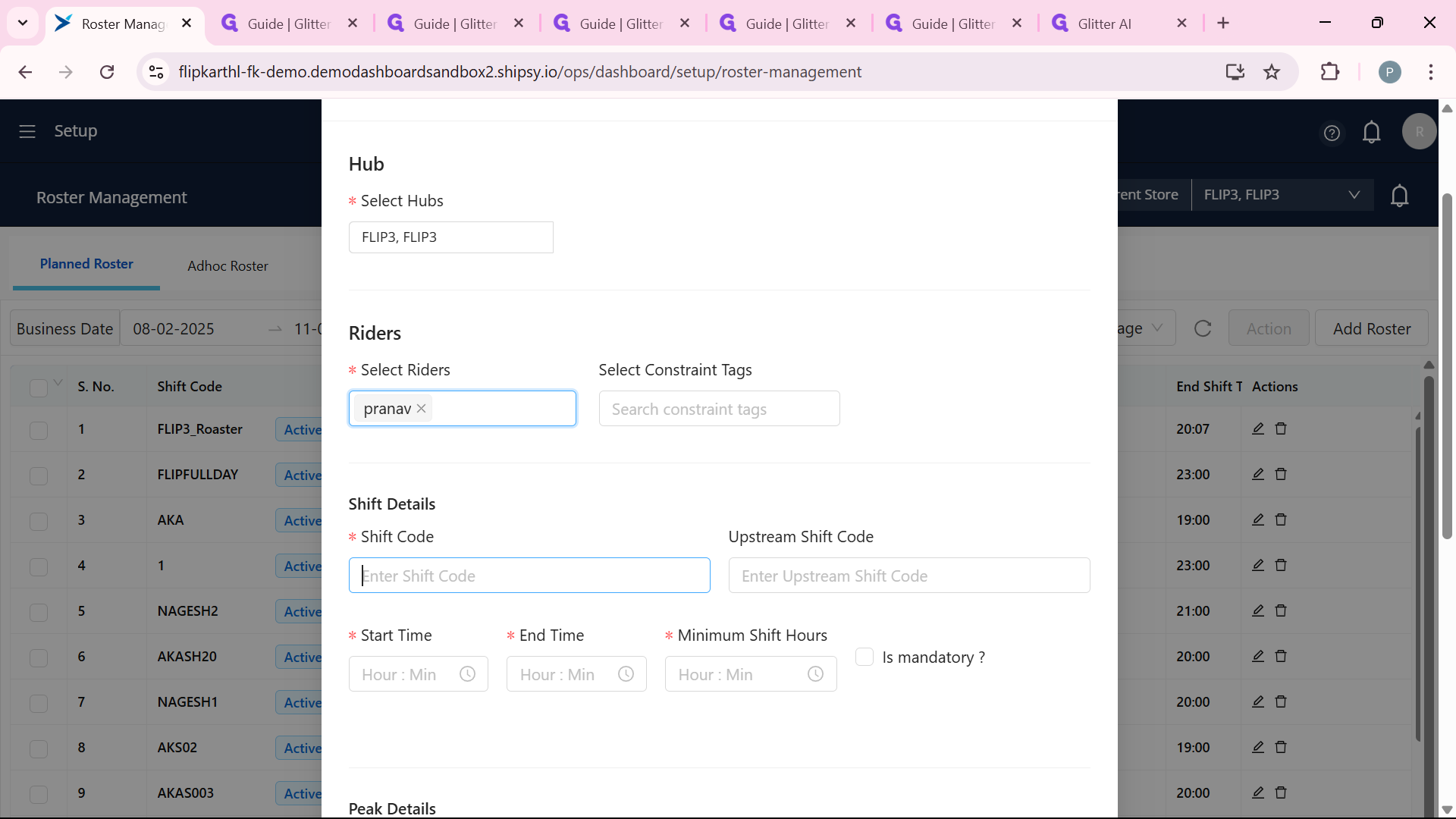 Step #9: Click here and Type to give the Shift Code