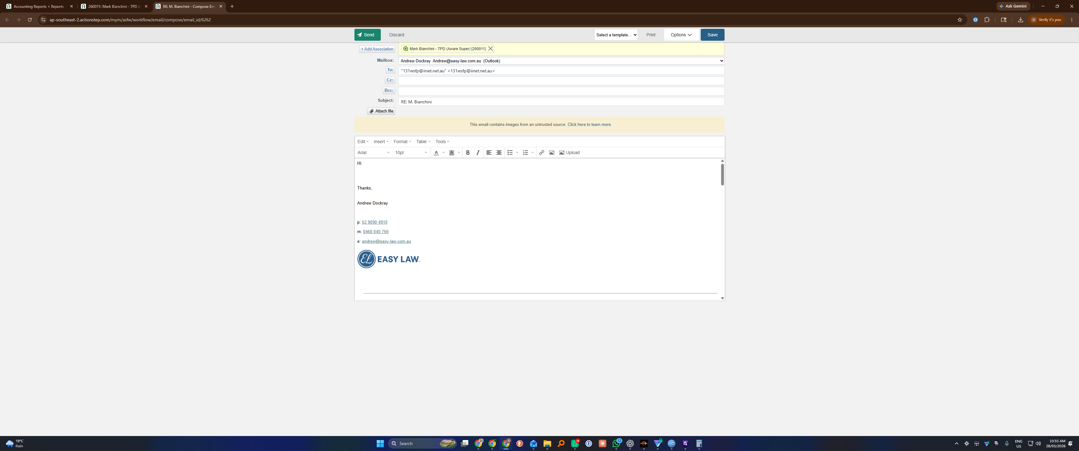 Step #21: Click Attach file within the email editor toolbar.