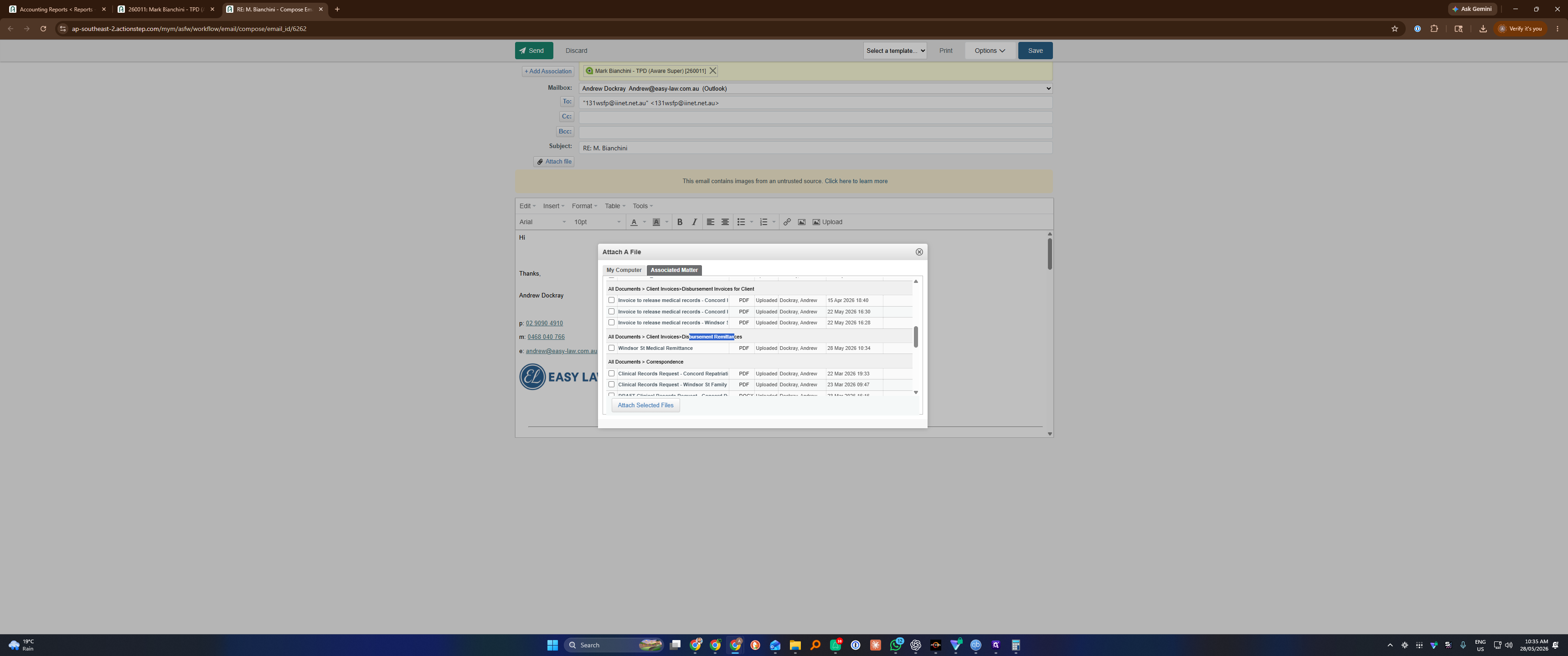 Step #23: Navigate to All Documents > Client Invoices > Disbursement Remittances.