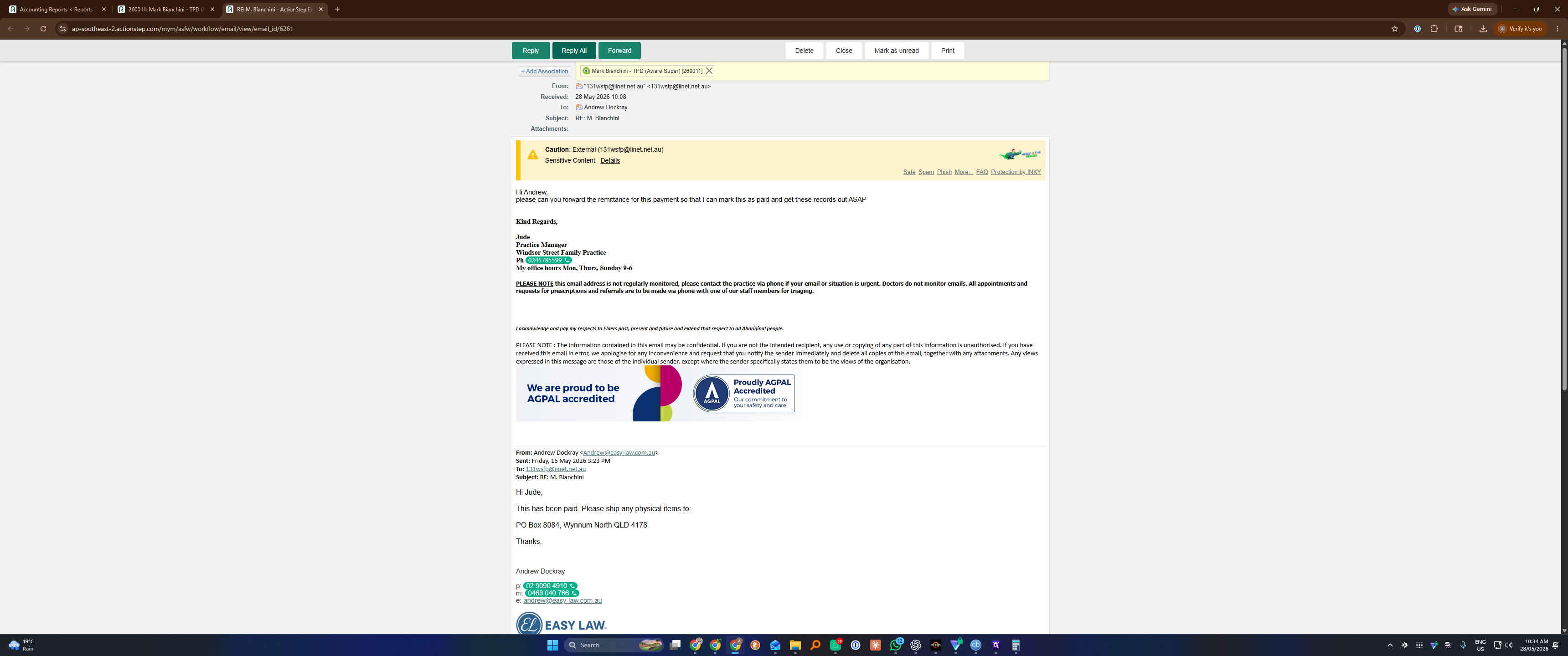 Step #20: Click Reply or Reply All to open the composition window.