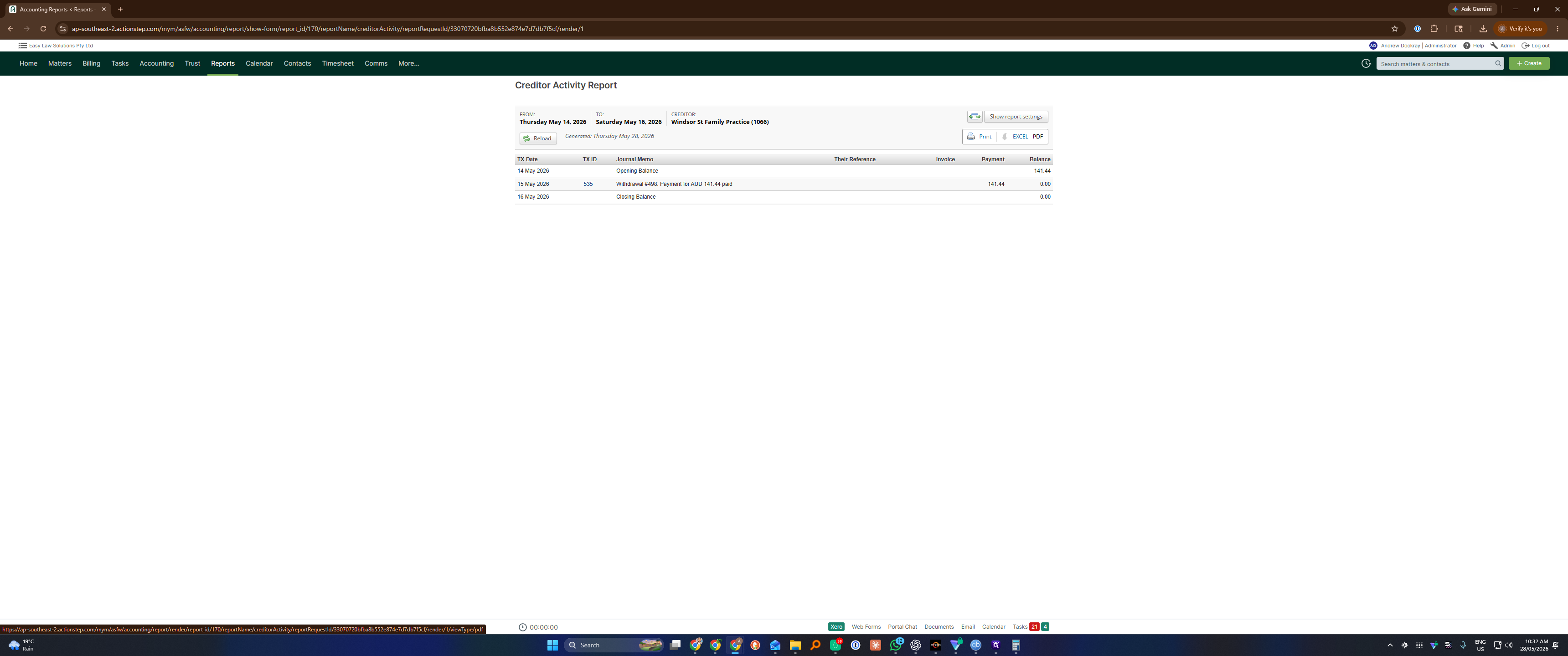 Step #7: Click PDF to download the generated report to your local machine.