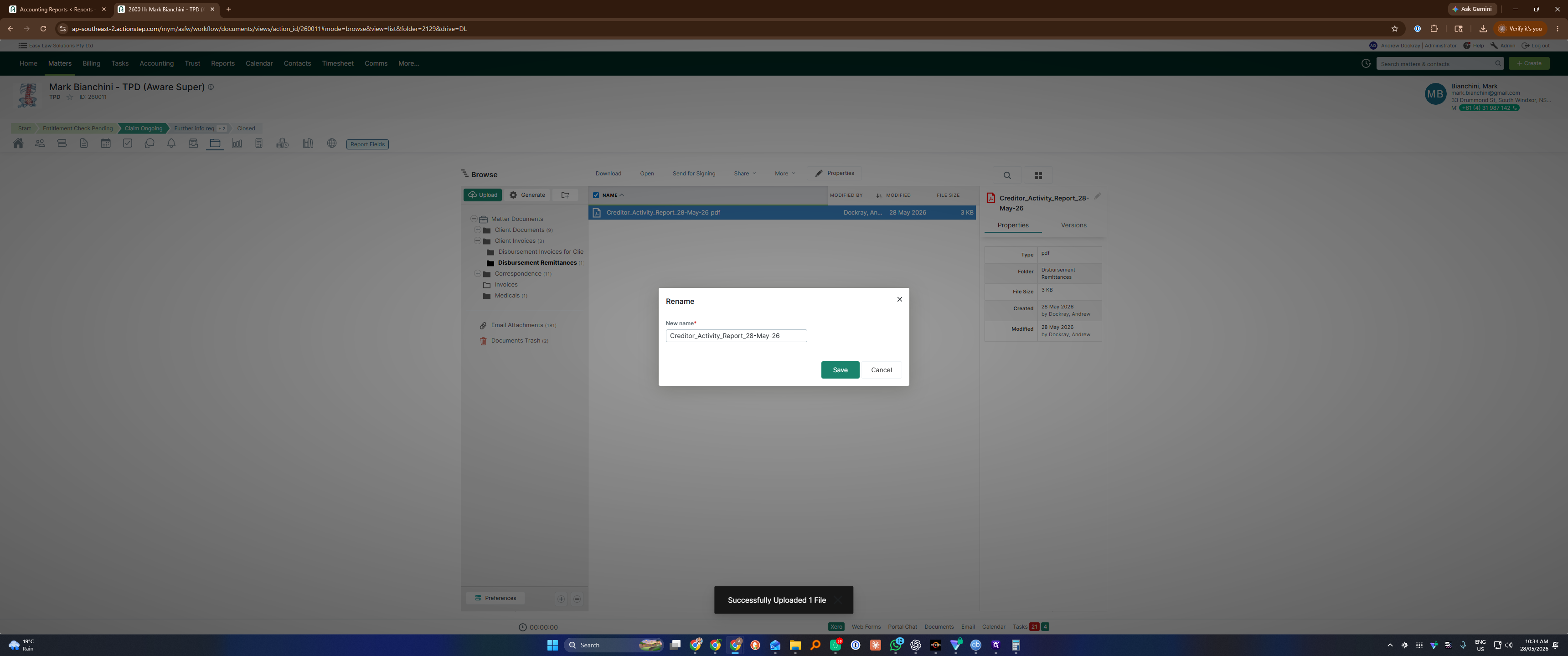 Step #16: Select the option to rename the file.
