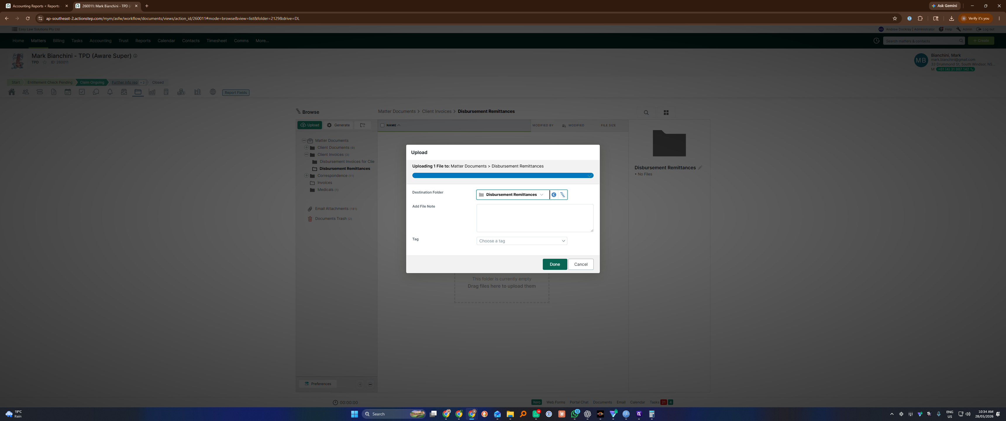 Step #14: Click Done to confirm the upload.