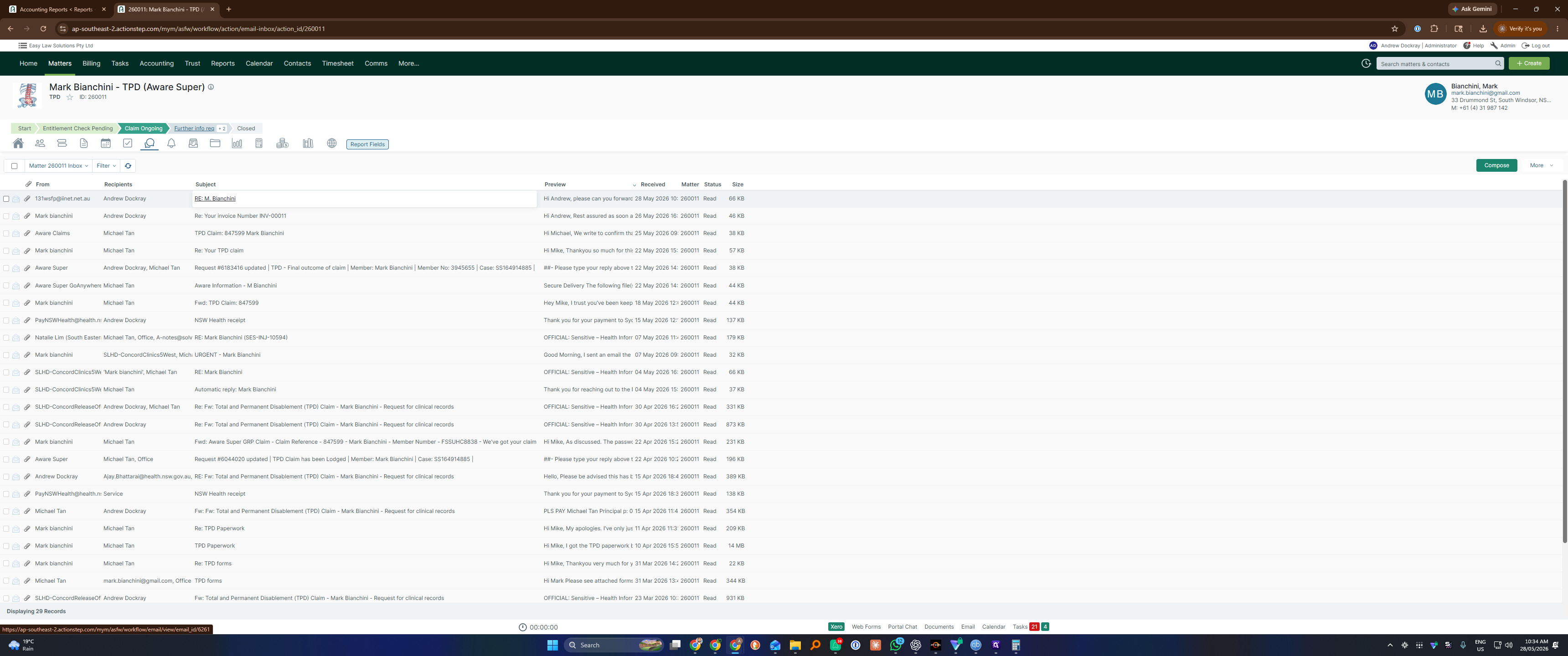 Step #19: Locate and click on the initial email from the supplier requesting the remittance.