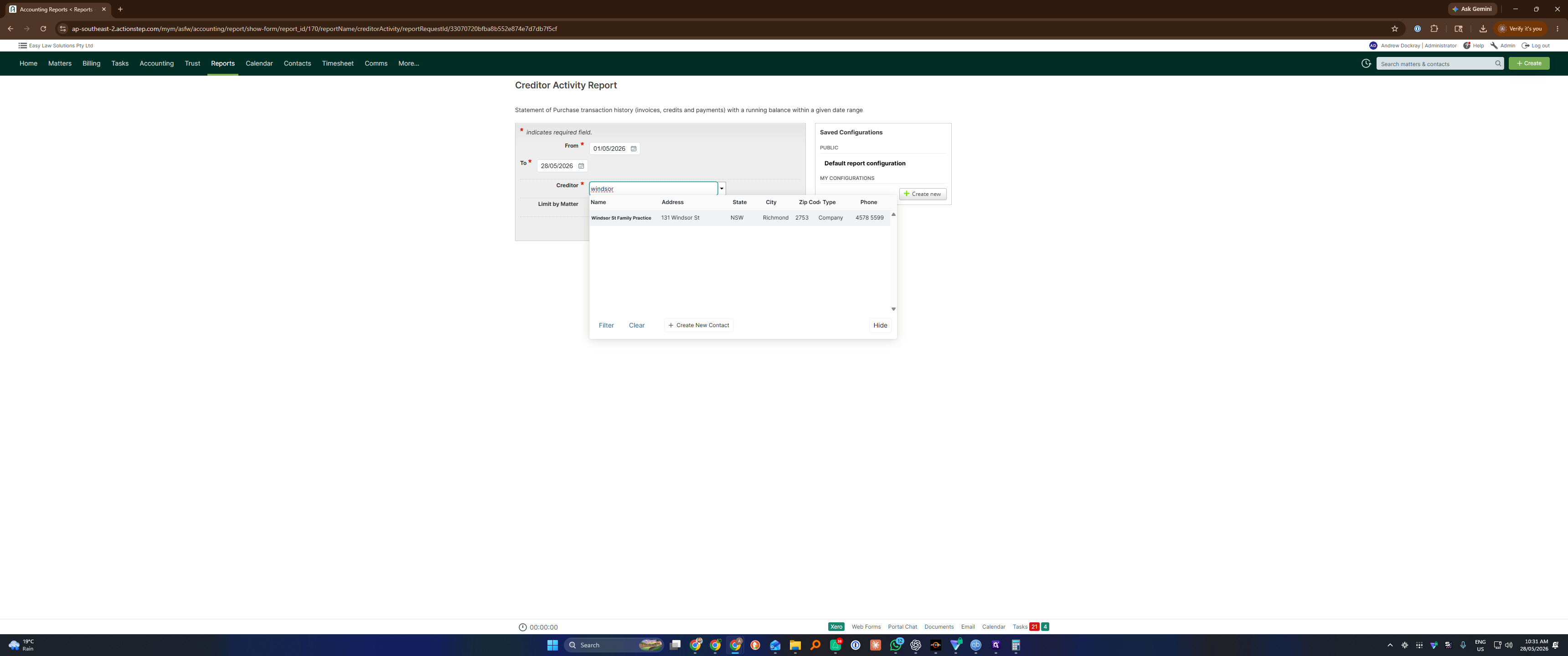 Step #5: Select the correct supplier, such as Windsor St Family Practice, from the dropdown.