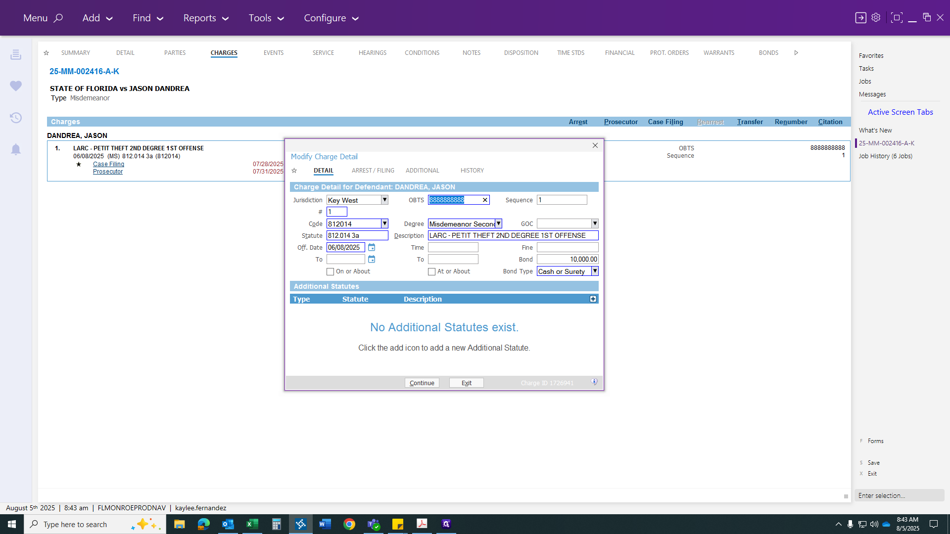 Step #19: Double-click on "OBTS 8888888888"