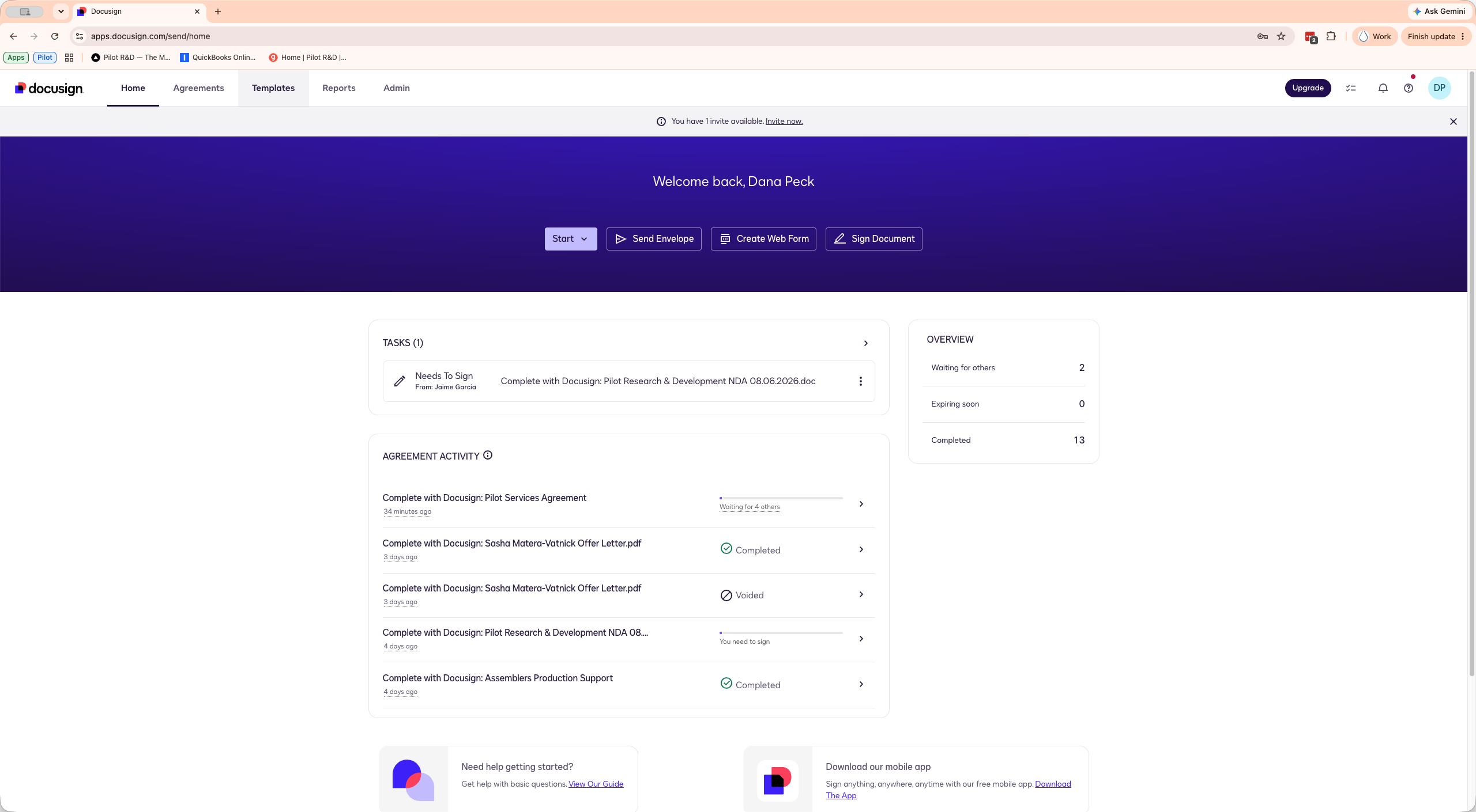 Step #1: Click Templates in the main navigation menu.