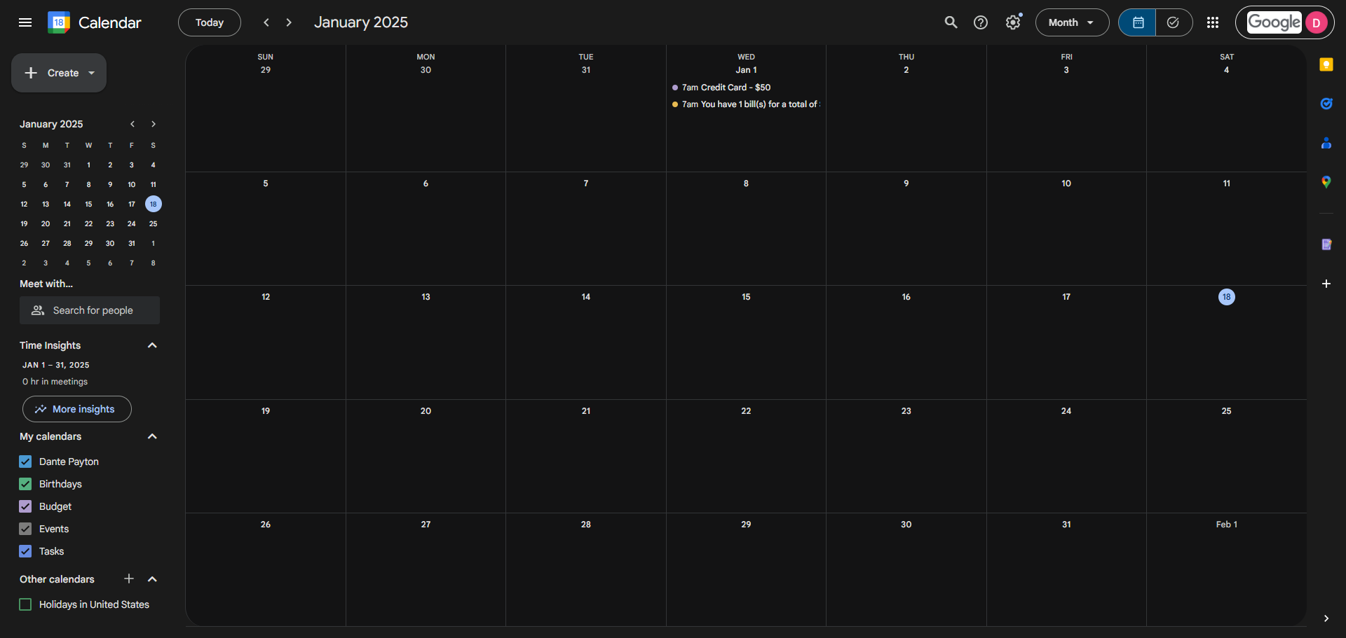 Step #19: Your calendar will now be updated when you click ' Add Debts to Calendar'