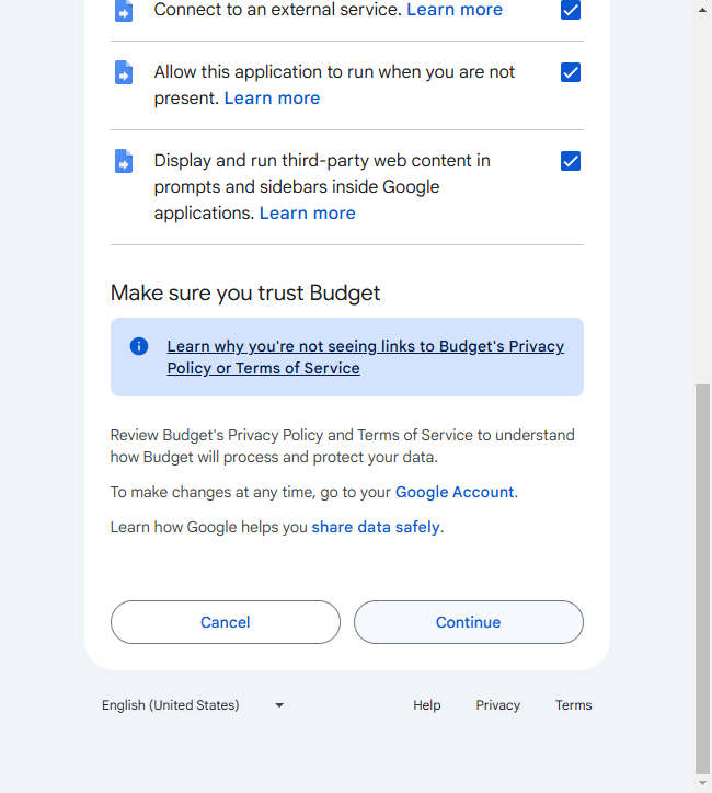 Step #17: Click 'Continue'