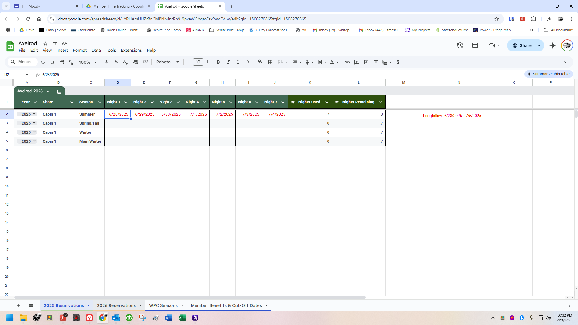 Step #65: I won't do anything in 2026's sheet as a result.