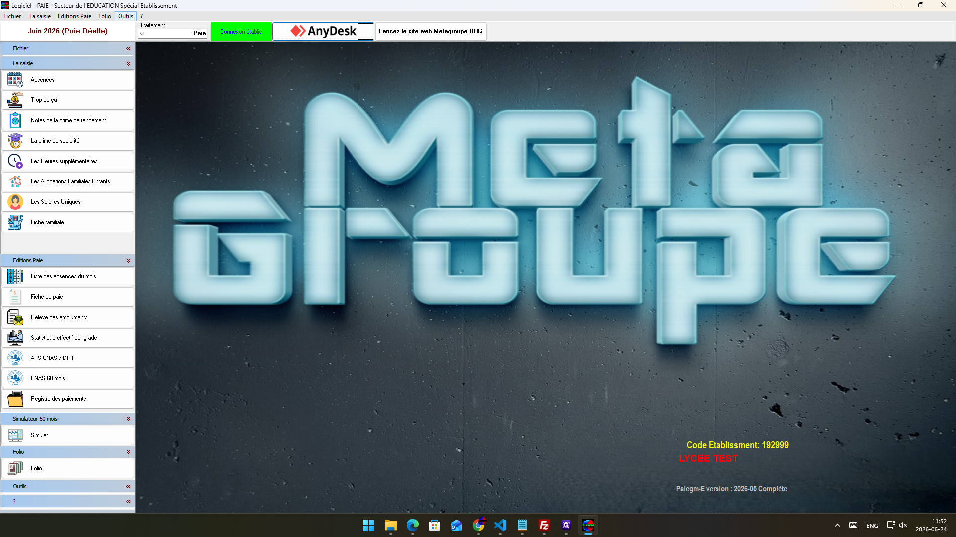 Step #11: Dans le menu de navigation supérieur, cliquez sur Outils.