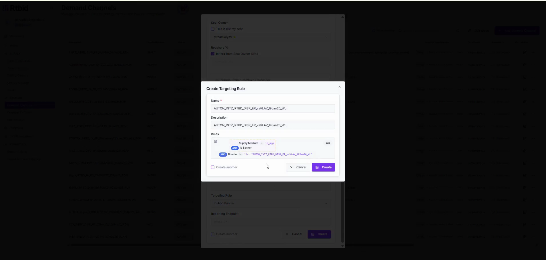 Step #21: Click Create to finalize the new targeting rule.
