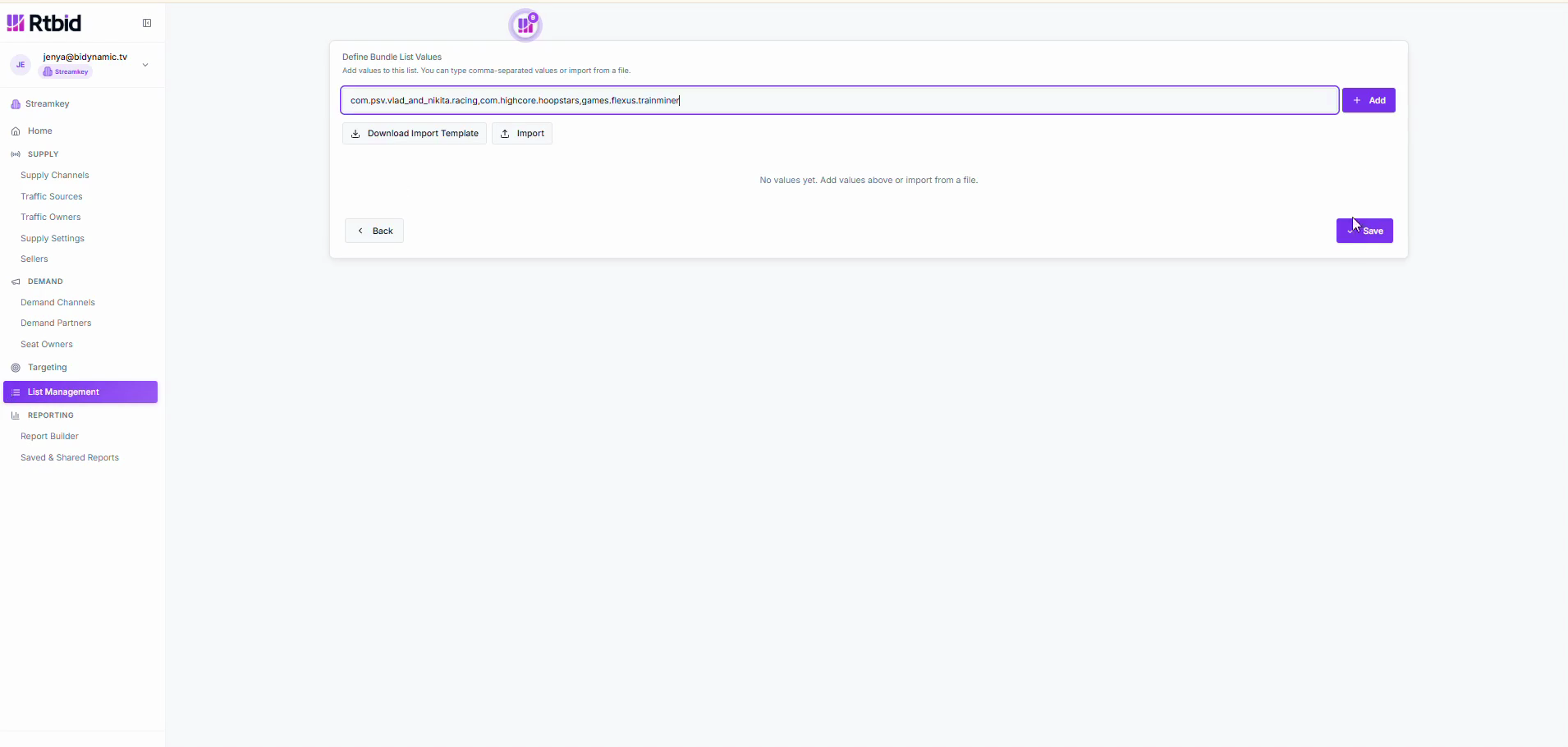 Step #10: Click Save to confirm and store your new list.