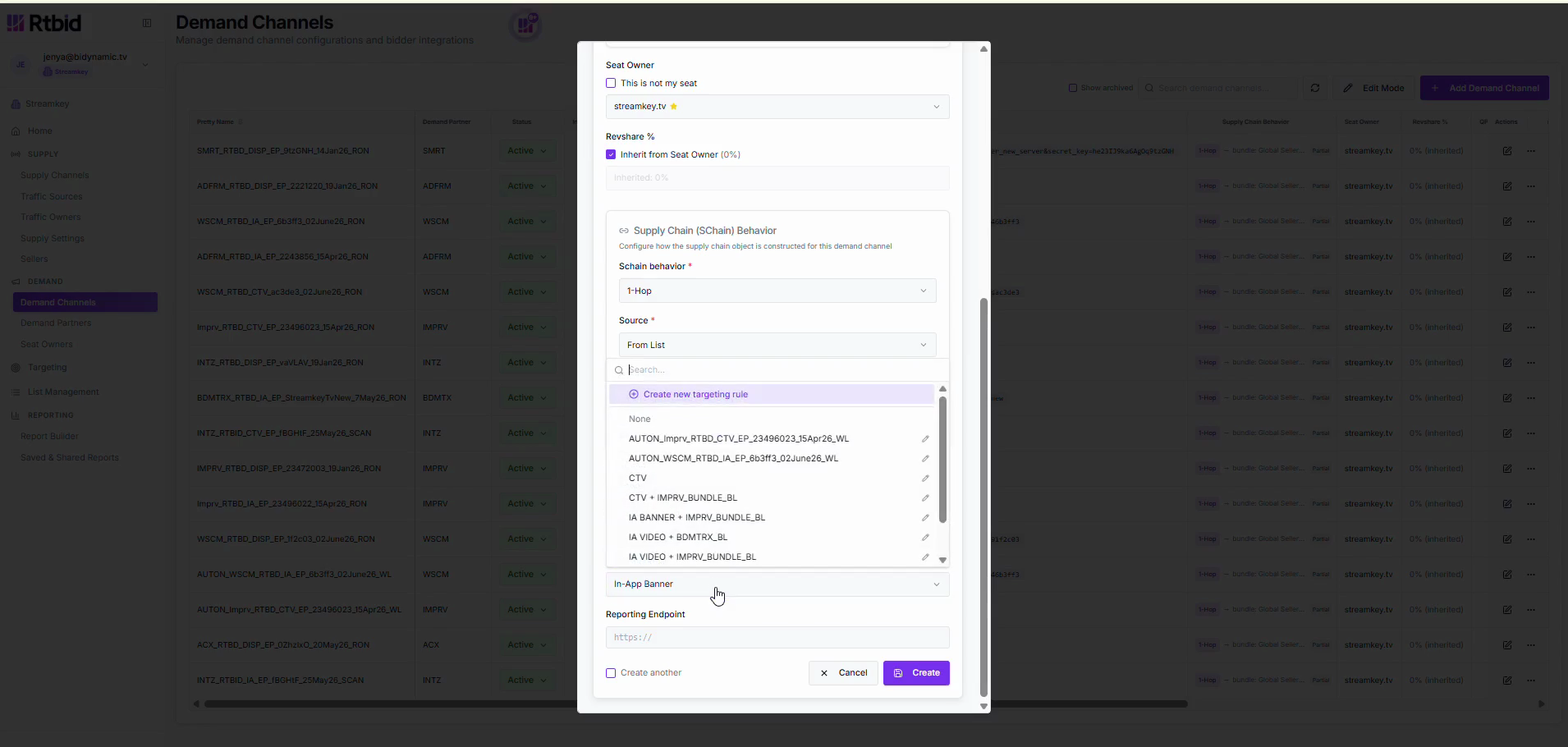 Step #14: Select Create new targeting rule.
