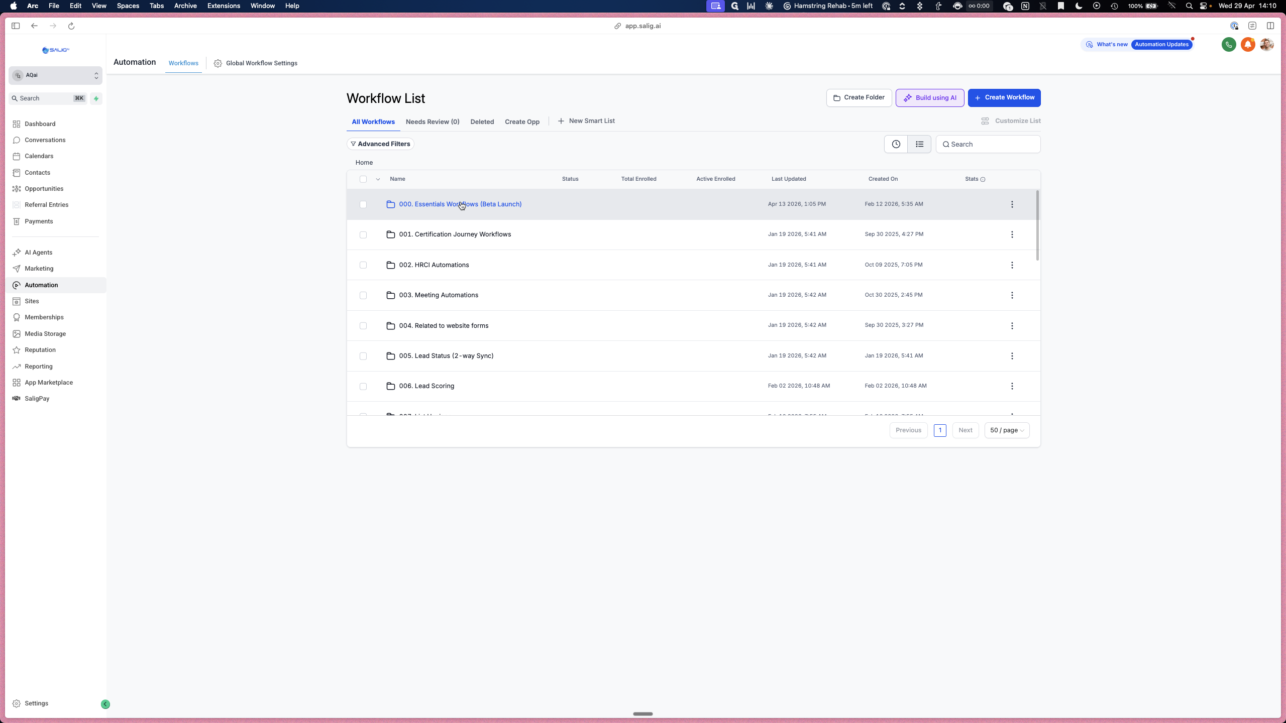 Step #2: Select the 000. Essentials Workflows folder.