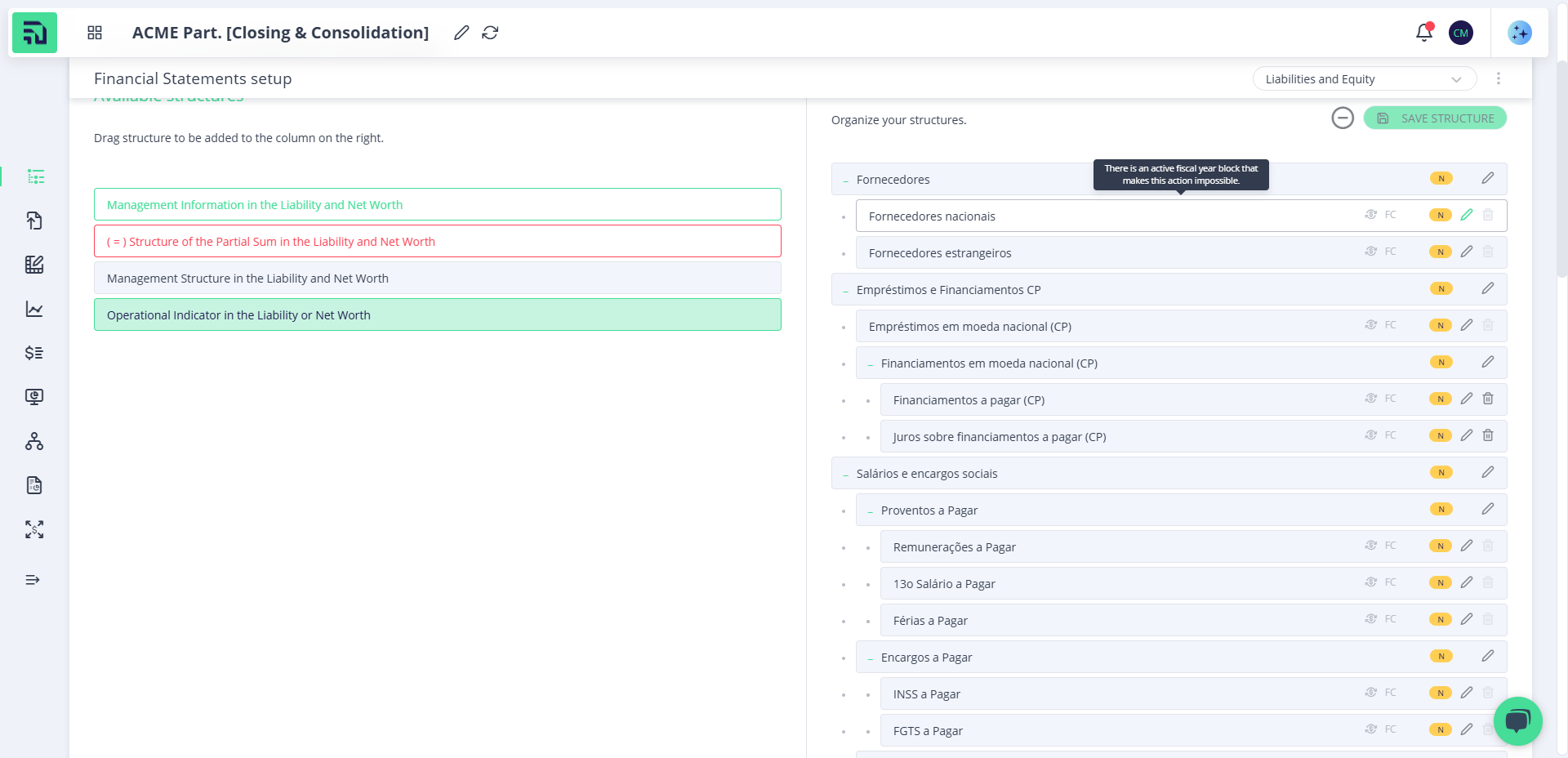 Step #8: Clique no lápis para editar a estrutura desejada
