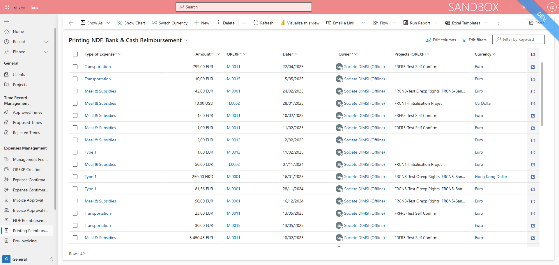 Step #1: Click on "Printing Reimbursement"