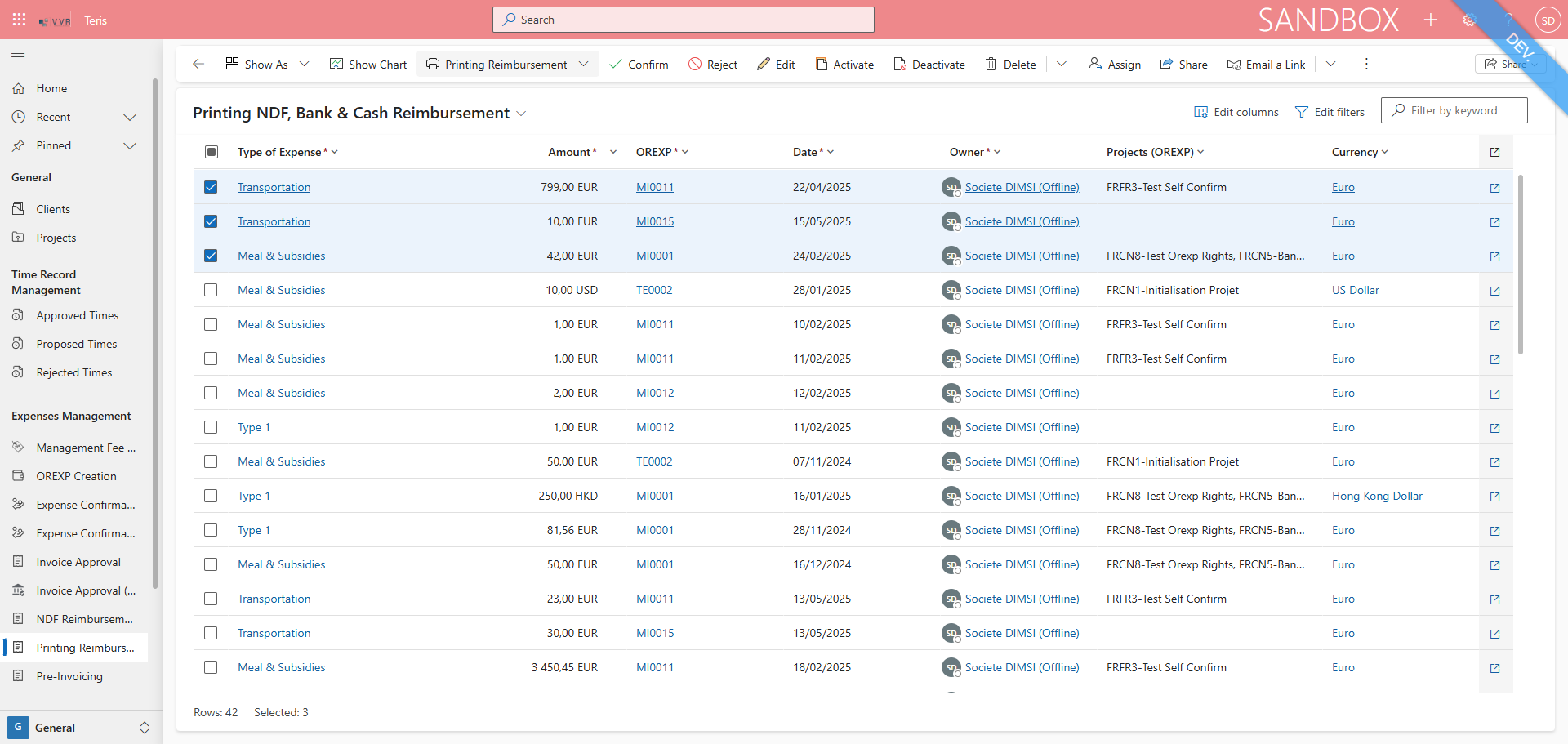 Step #10: Click on "Printing Reimbursement"