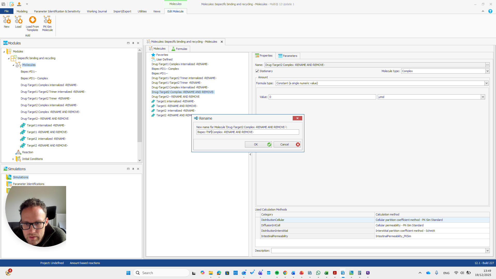 Step #48: Click on "Bispec - TNF Complex -RENAME AND REMOVE-"