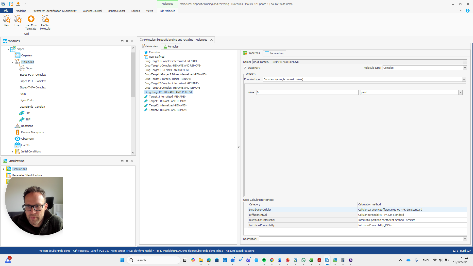 Step #8: Click on "- Target1 Complex internalized"