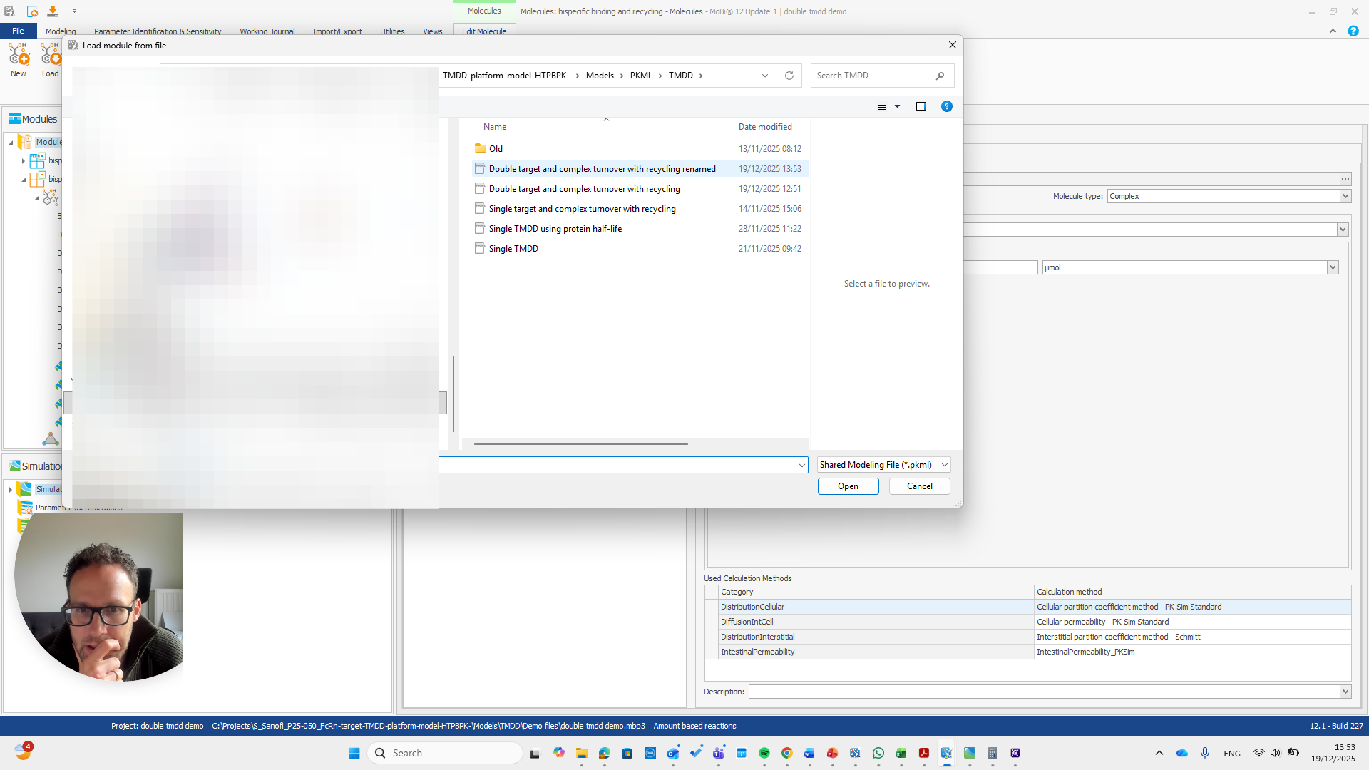 Step #56: Click on "Double target and complex turnover with recycling"