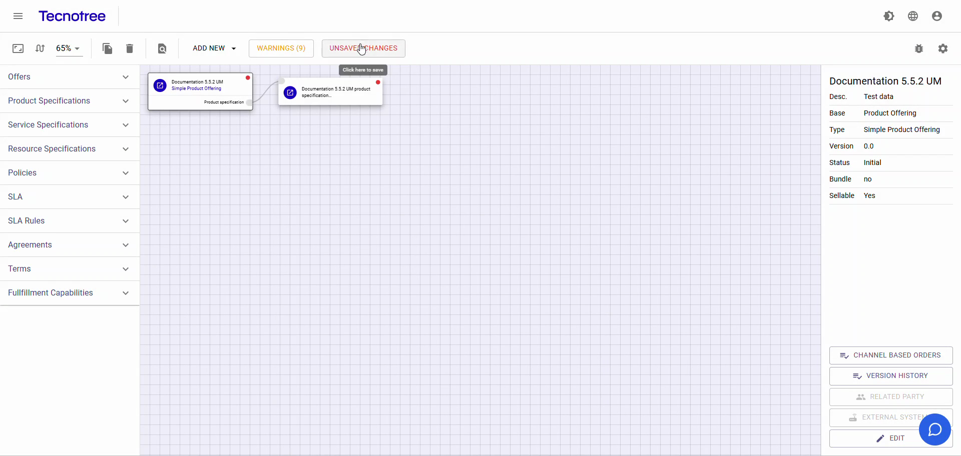 Step #11: Click the Unsaved Changes button.