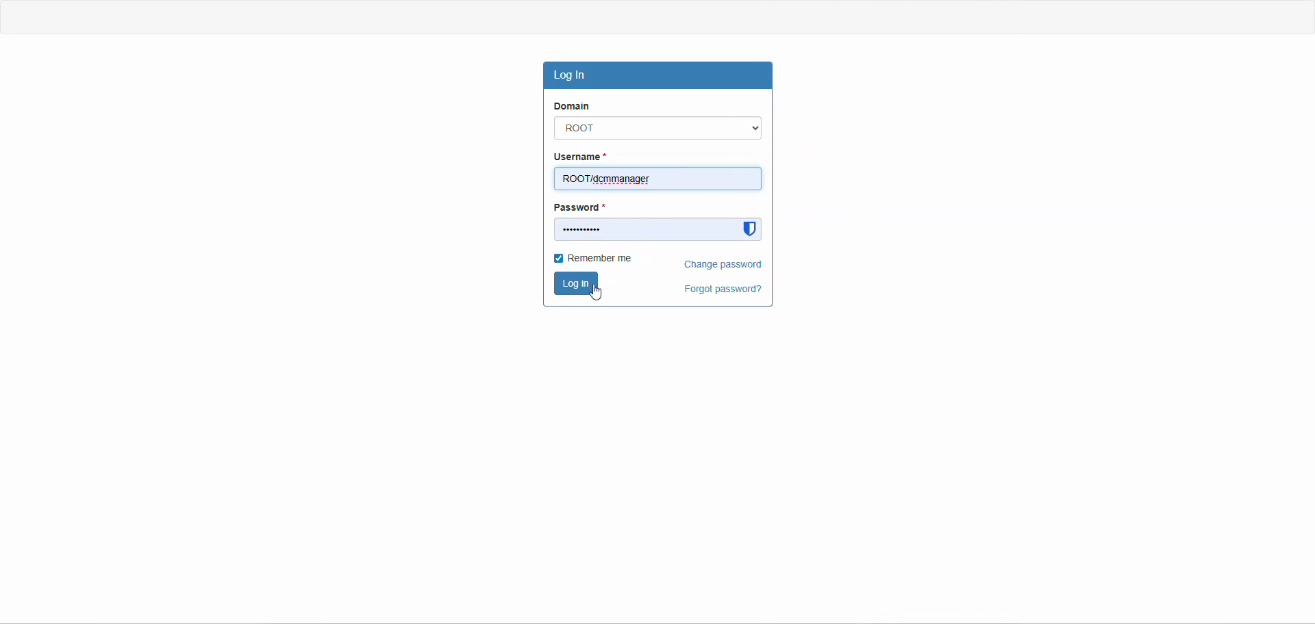 Step #2: Click the Log in button.