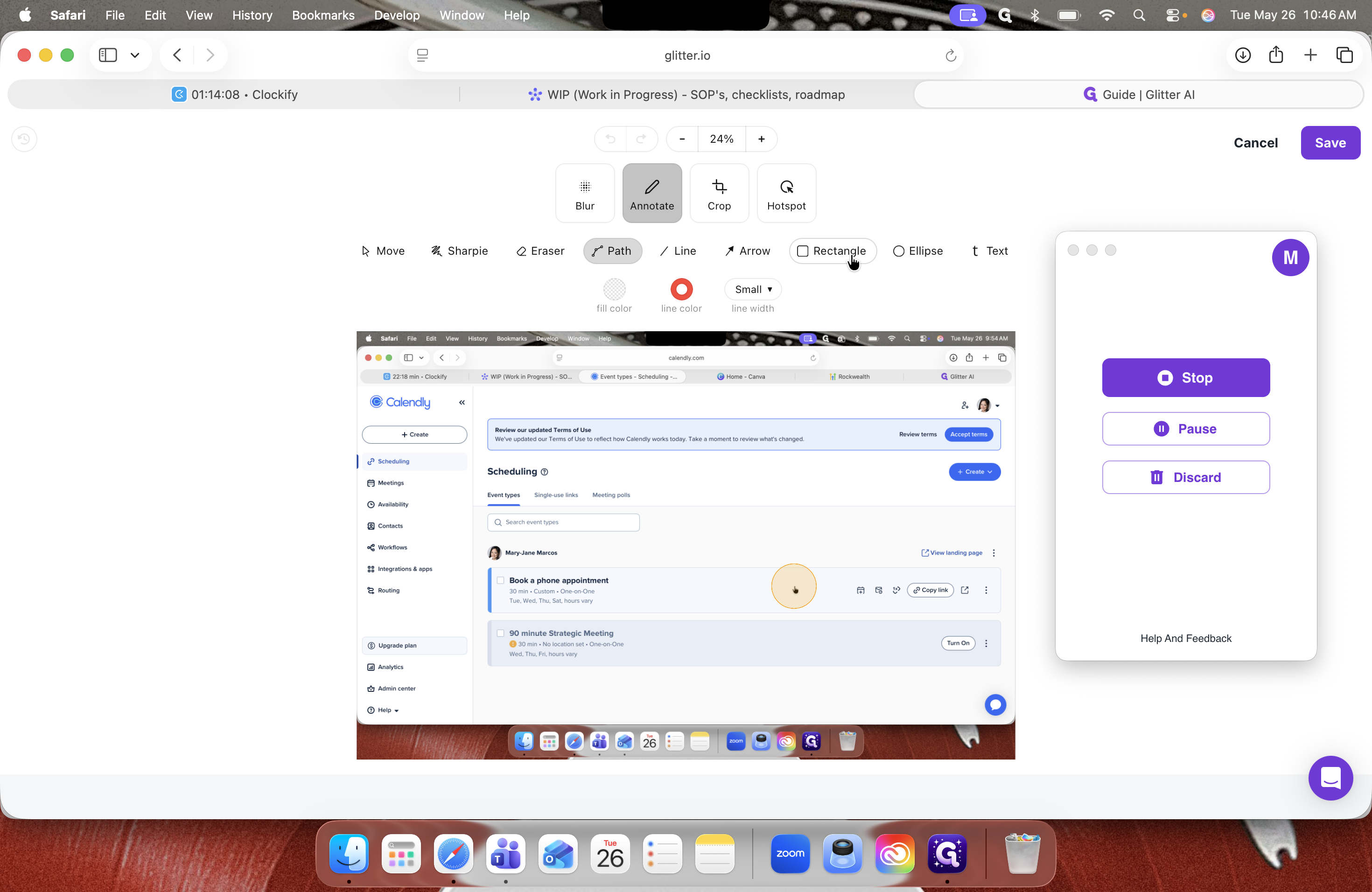 Step #4: Select the Rectangle tool to draw boxes around key UI elements.