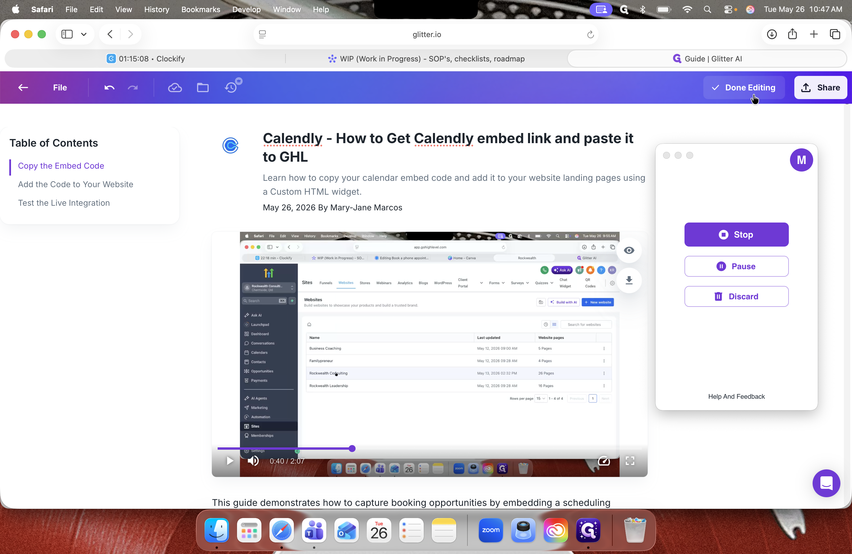 Step #10: Click Done Editing in the top navigation bar to save all your changes to the guide.