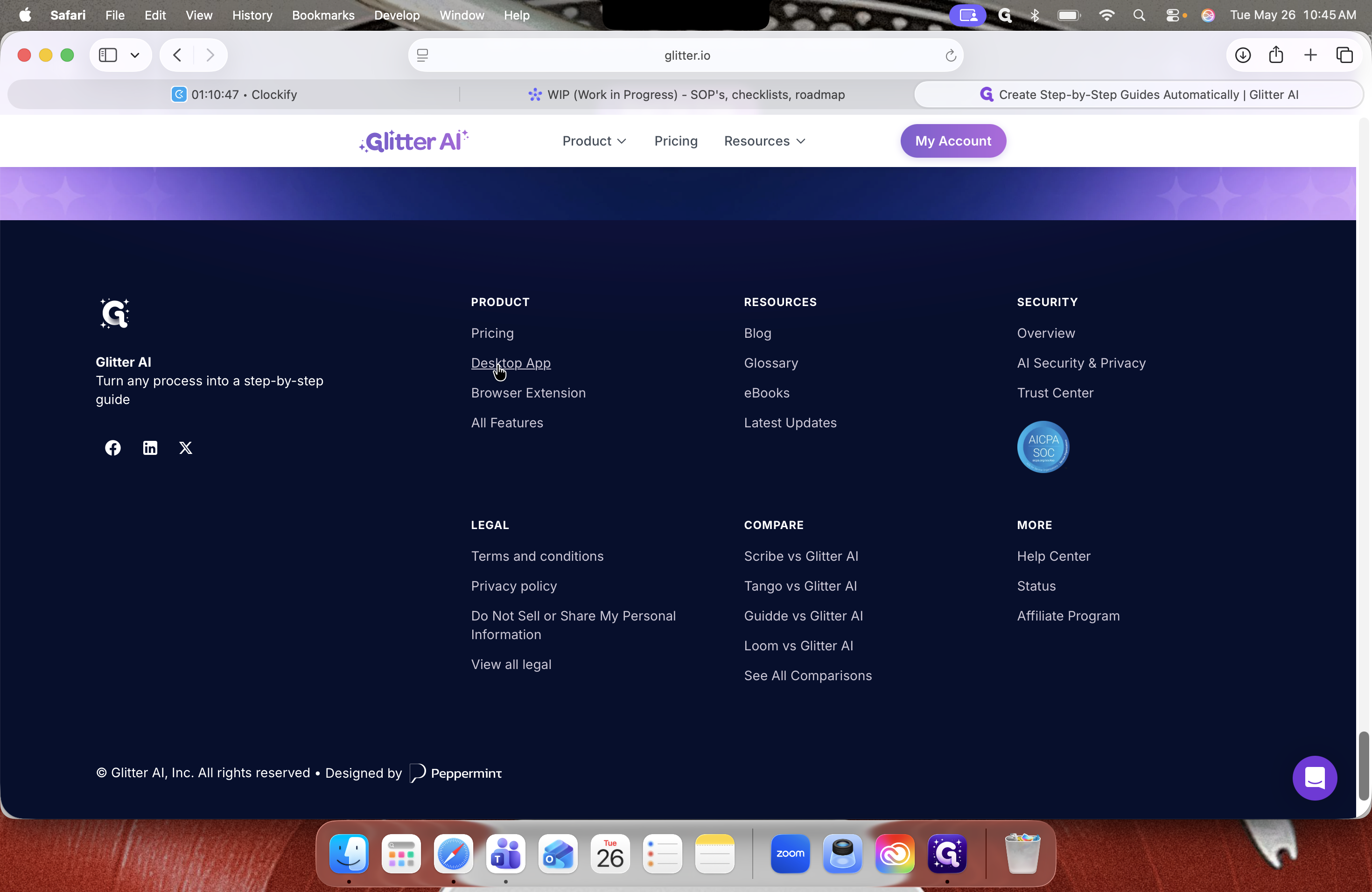 Step #1: Open the Desktop App of Glitter.io from your system to get started.
