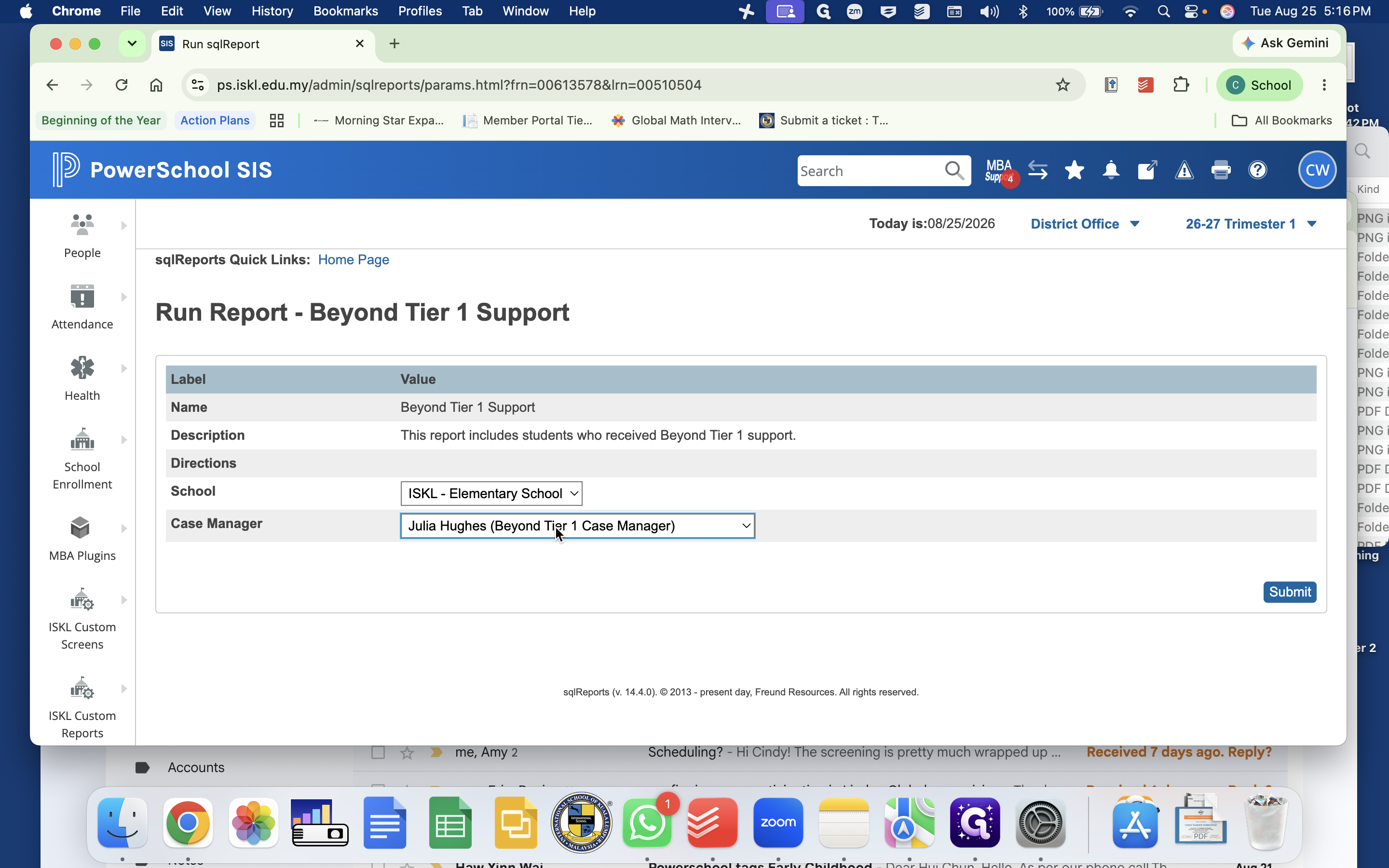 Step #41: Click the Case Manager dropdown menu and leave it blank to pull all division records, then submit the query.